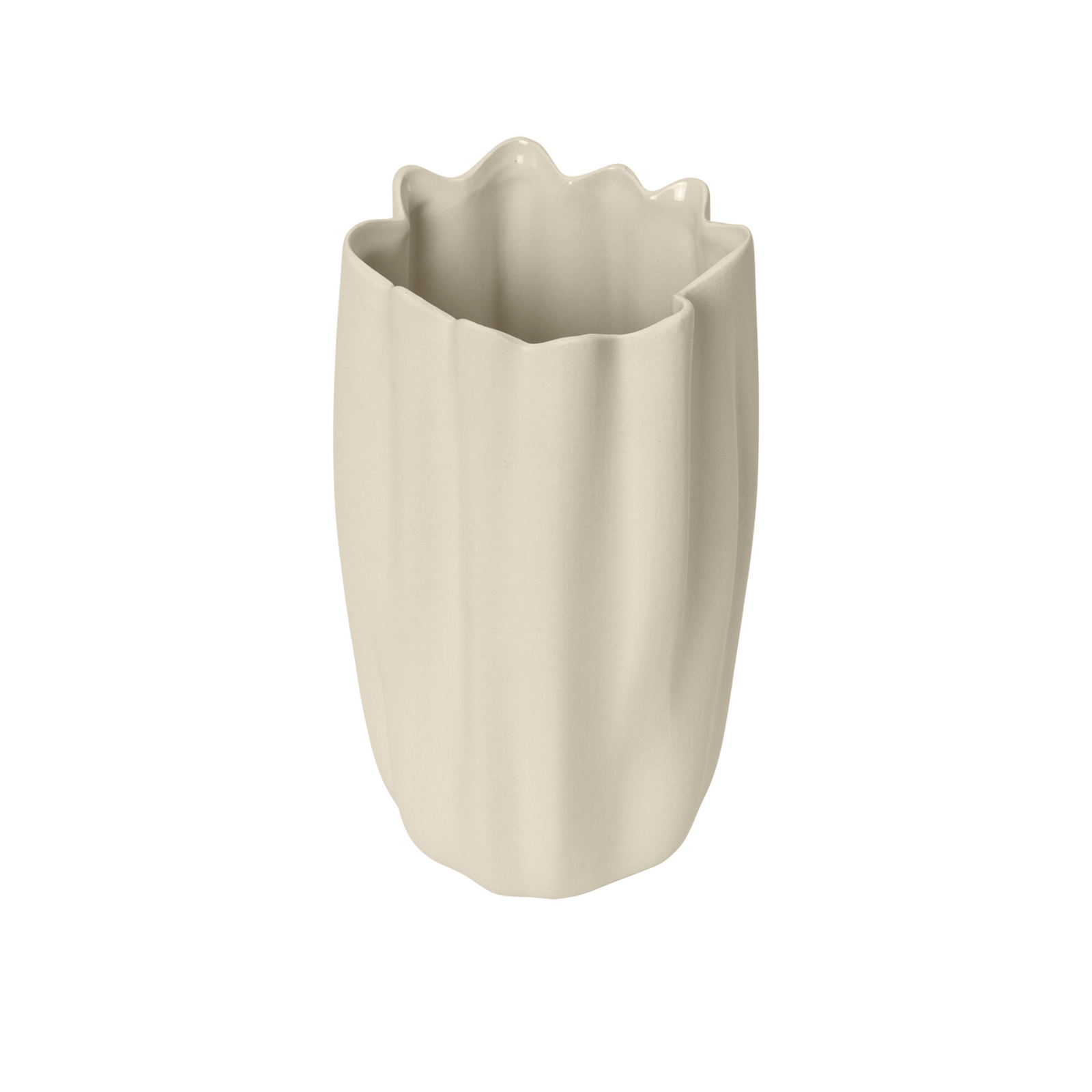 Nium vaas, wit, hoogte 23 cm, aardewerk - ferm LIVING