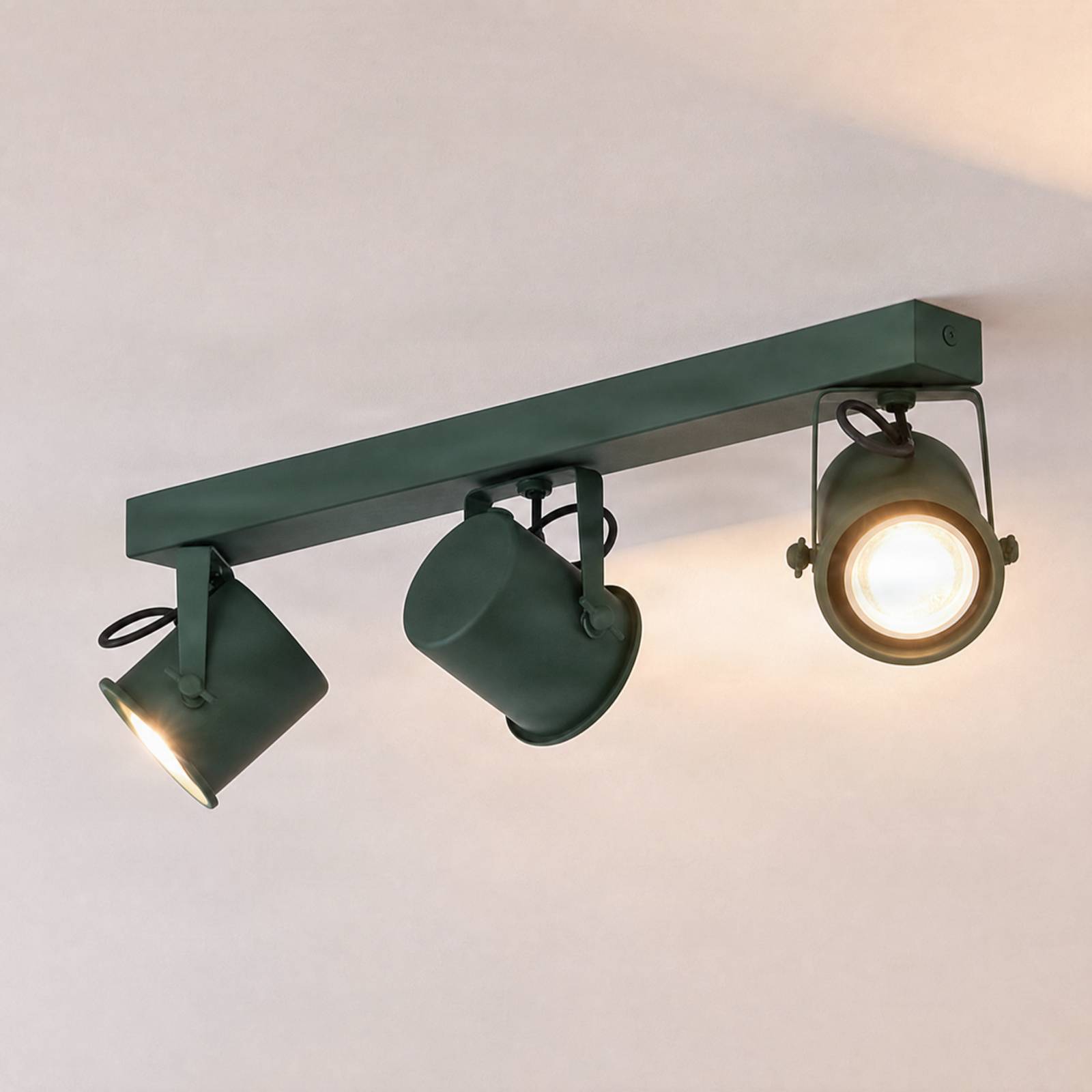 Downlight Canico, 3 lyskilder, gr&oslash;nn