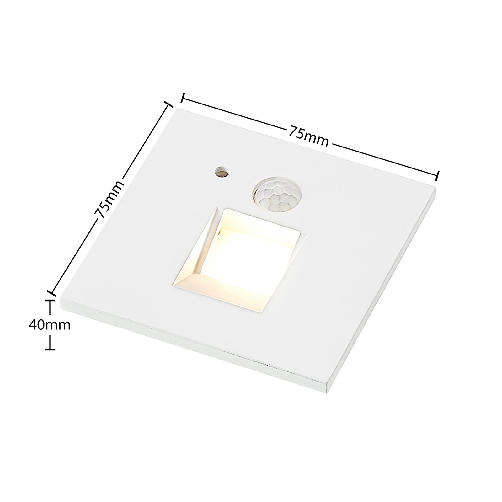 Neru Square LED Built-in Wall Lamp w/Sensor White - Arcchio