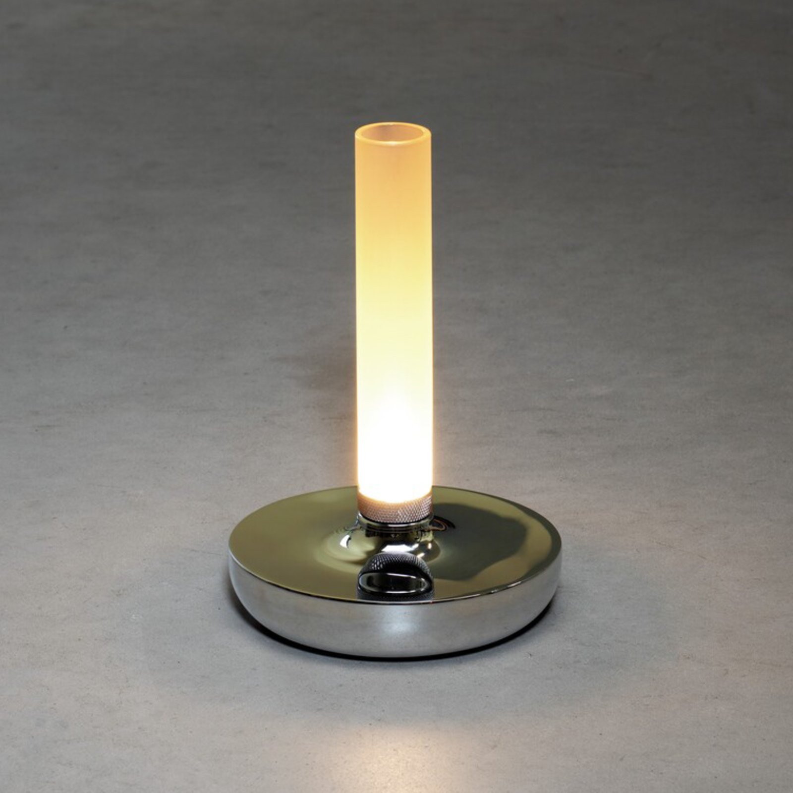 Lampe table LED Biarritz IP54 batterie CCT argenté