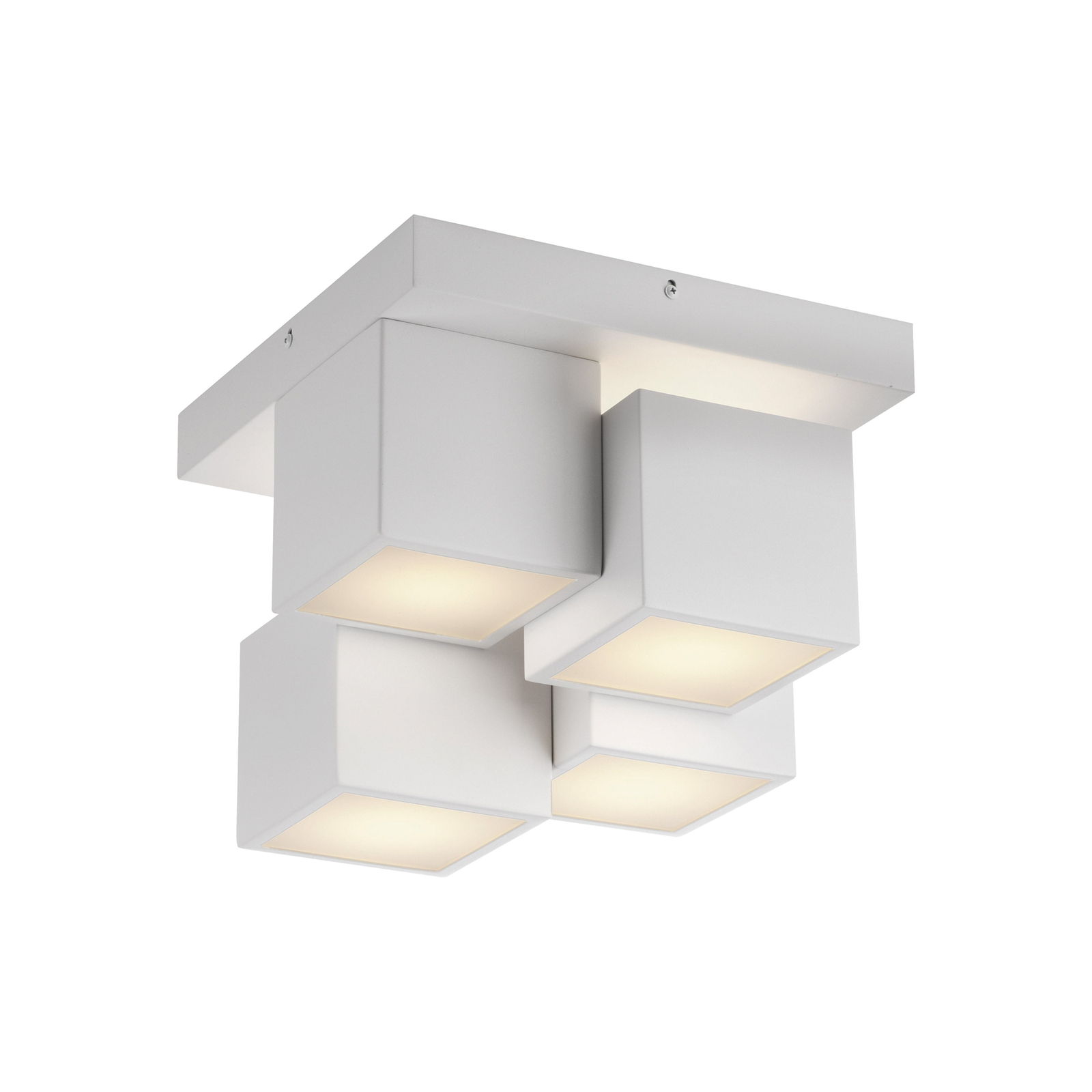 JUST LIGHT. LED ceiling light Tetris, iron, 3,000 K, white