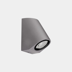 LEDS-C4 aplique LED para exterior Eko Inclined, gris, ancho 7 cm, aluminio
