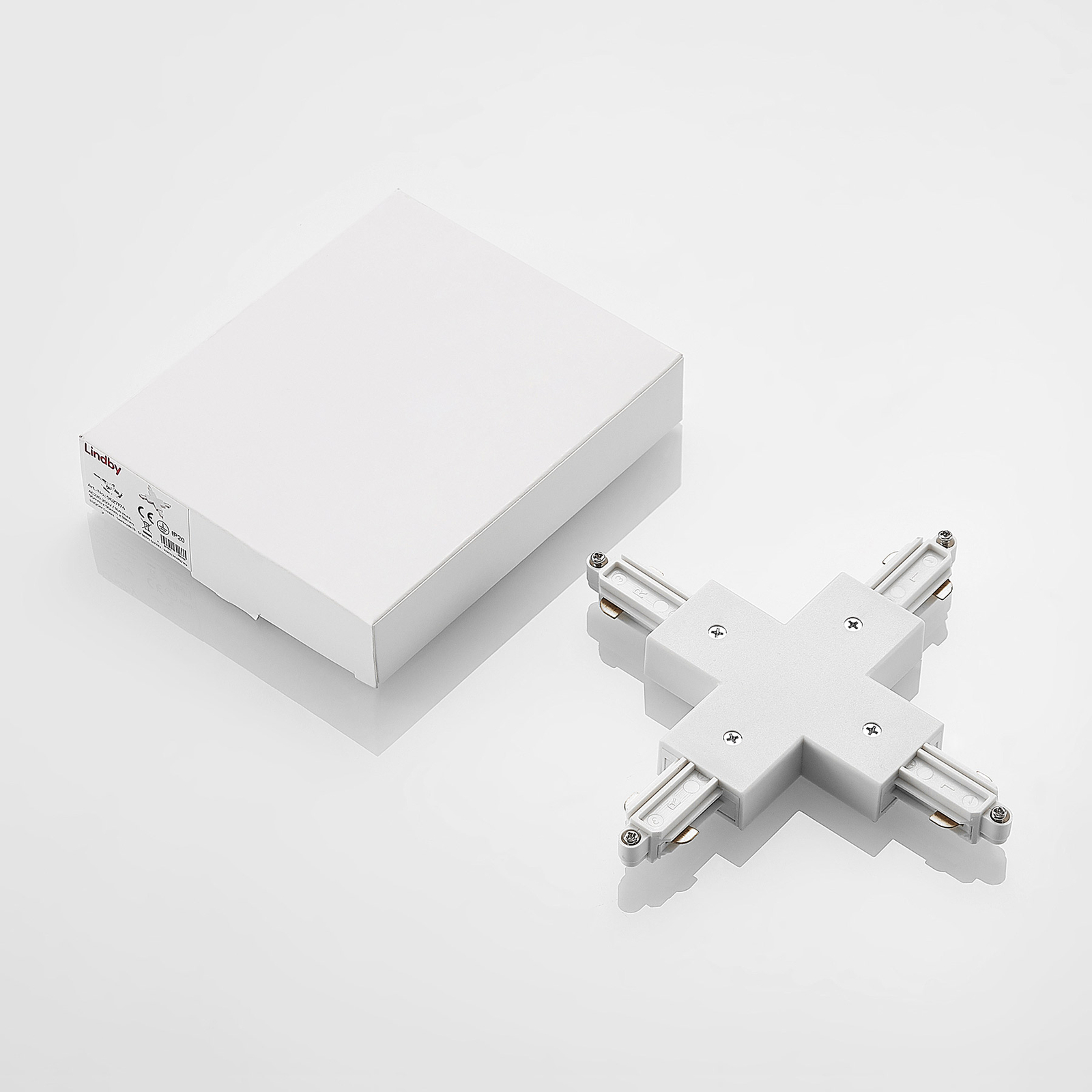 Lindby X-connector Linaro, biely, 1-fázový systém