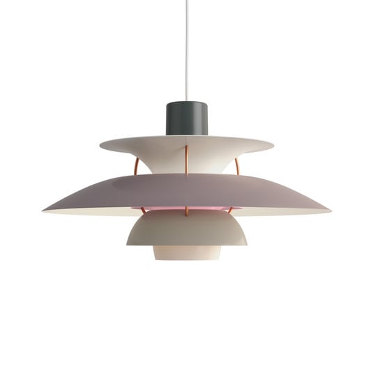 PH 5 500 – designové závěsné světlo, šedé, Ø 50 cm – Louis Poulsen