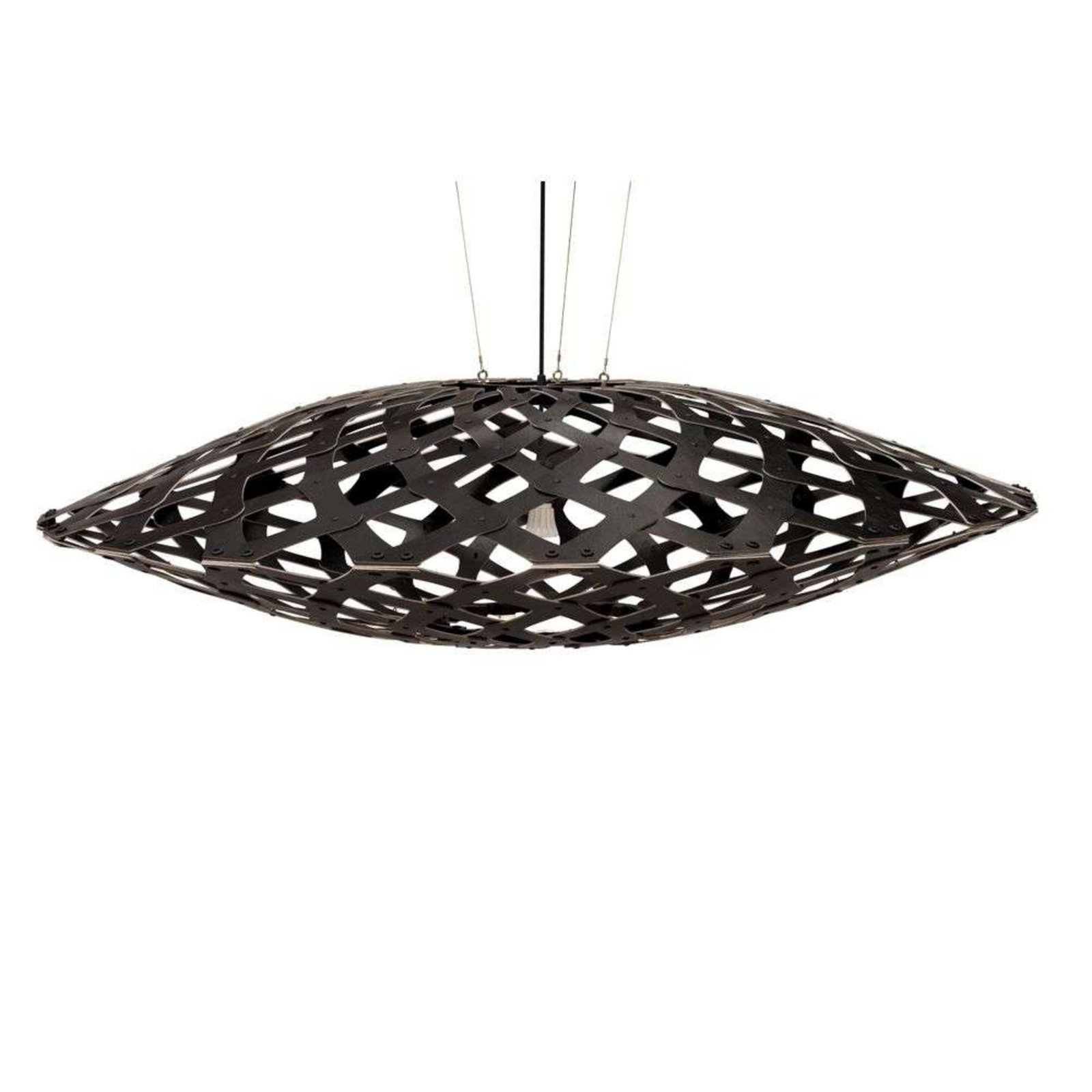 Flax Lustră Pendul Ø150 Black 2 Sides - David Trubridge