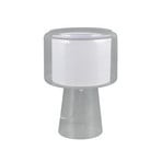 Lampada da tavolo Rocka, trasparente, altezza 29 cm, vetro/tessuto