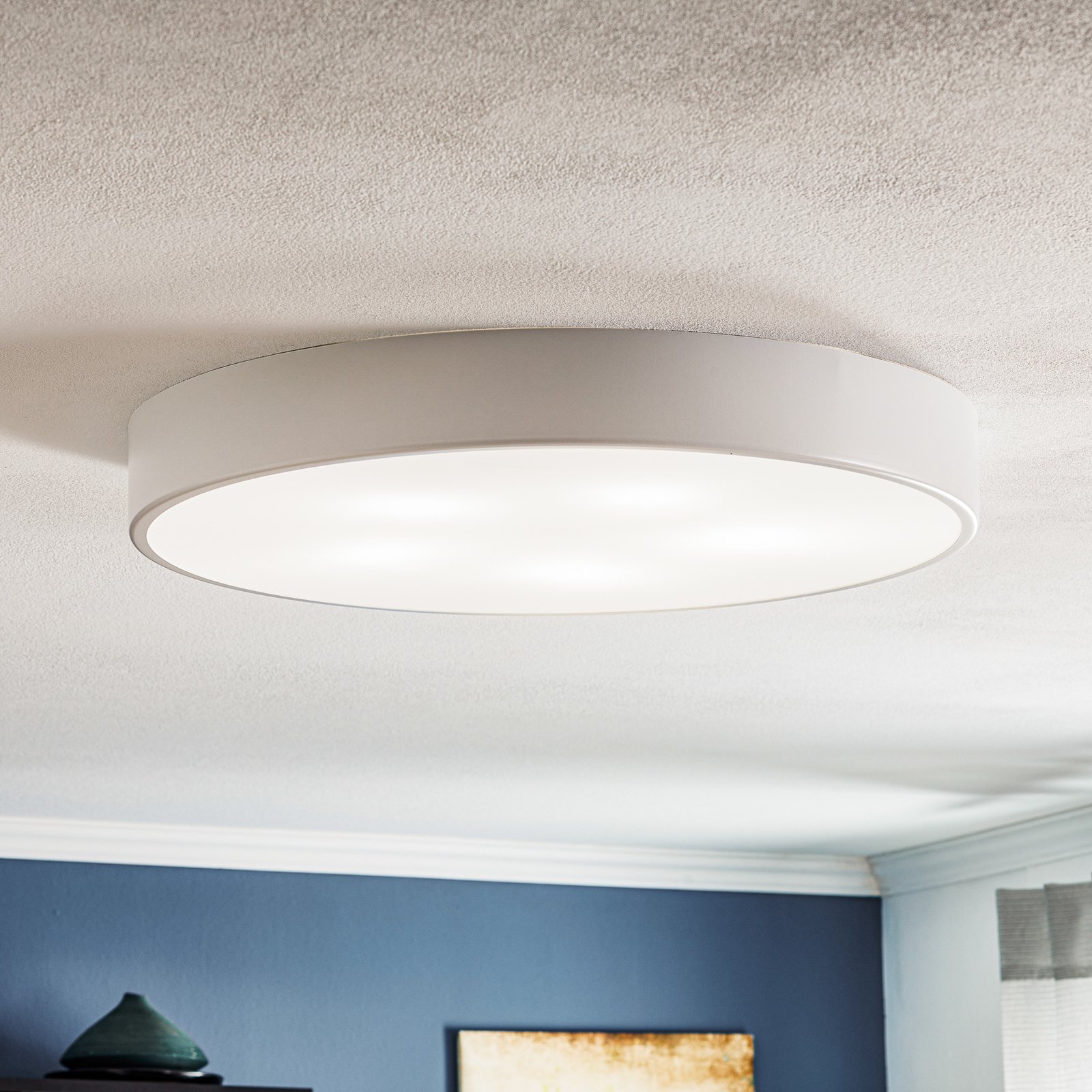 Cleo 600 ceiling light, sensor, Ø 60 cm white