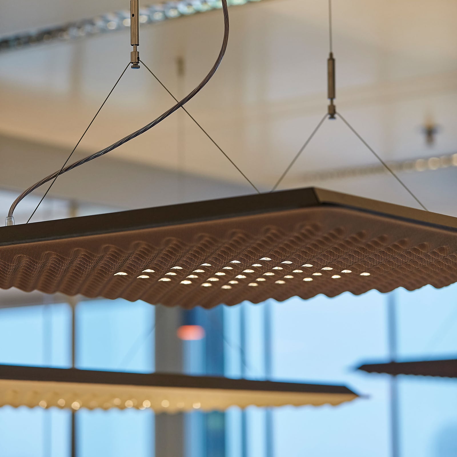 Eggboard Matrix Up/Down LED-Hängeleuchte, weiß, 160 cm, 3.000 K - Artemide