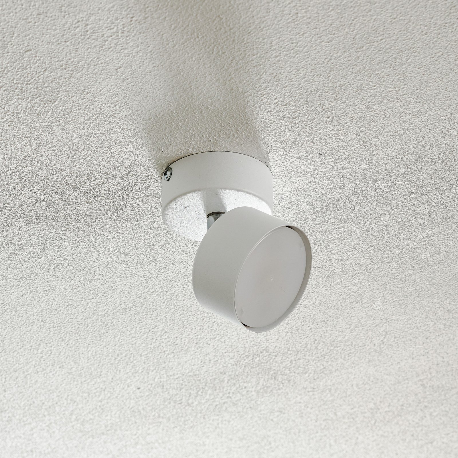 Clark ceiling spotlight, one-bulb, white