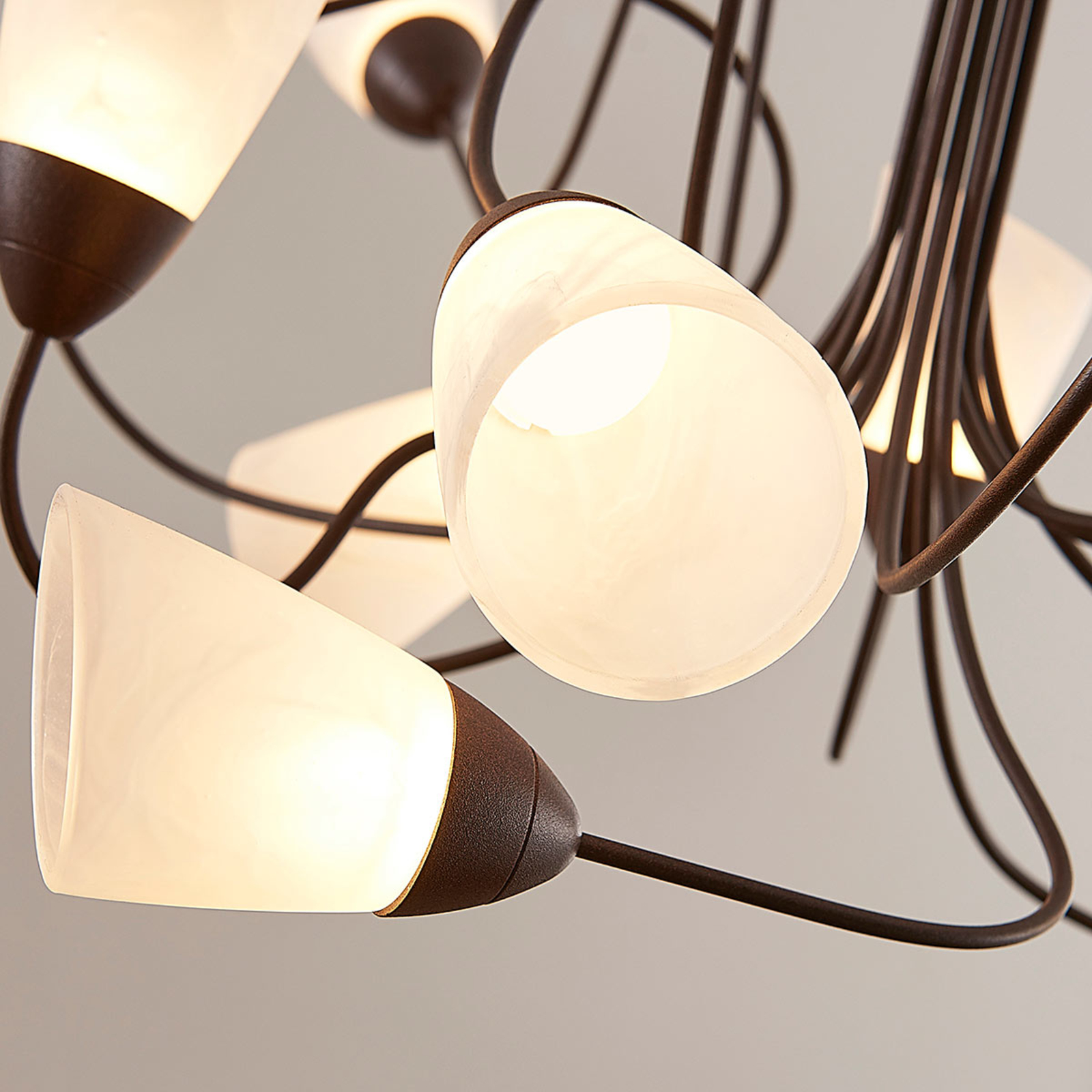 LED függő lámpa Hannes, 12-izzós, kerek