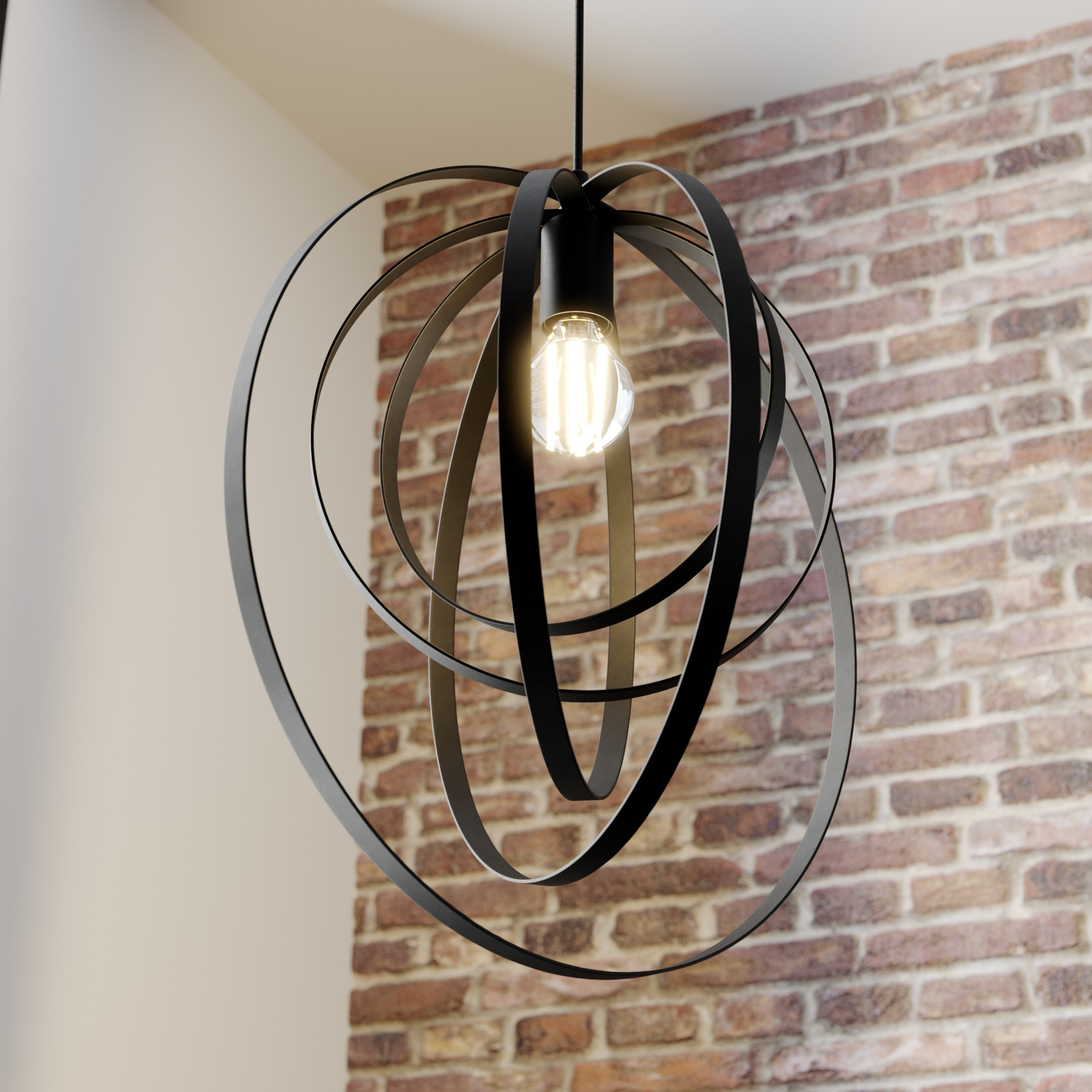Ringo hanglamp, 1-lamp, zwart