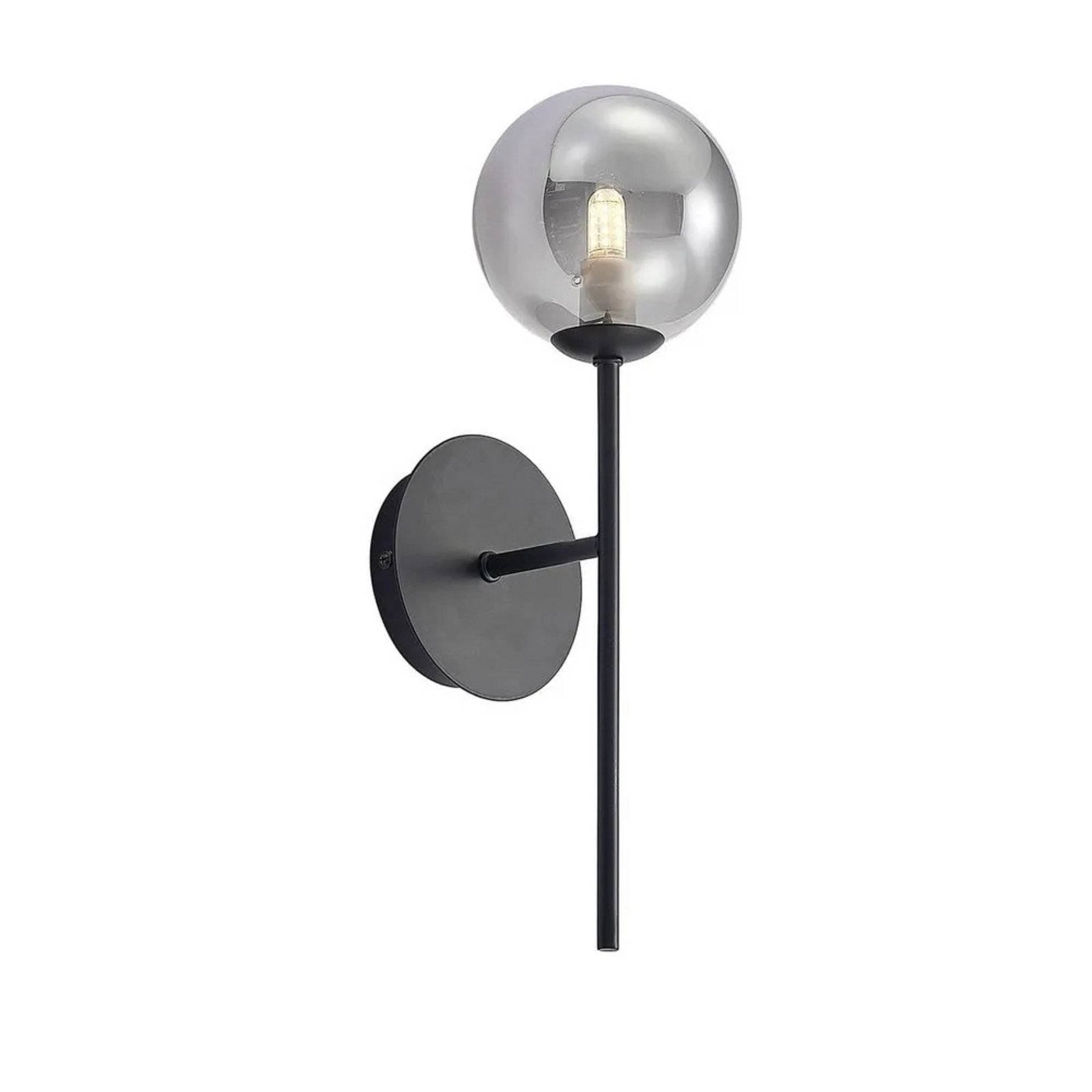 Wynina 1 Wall Lamp Black/Smoke - Lucande