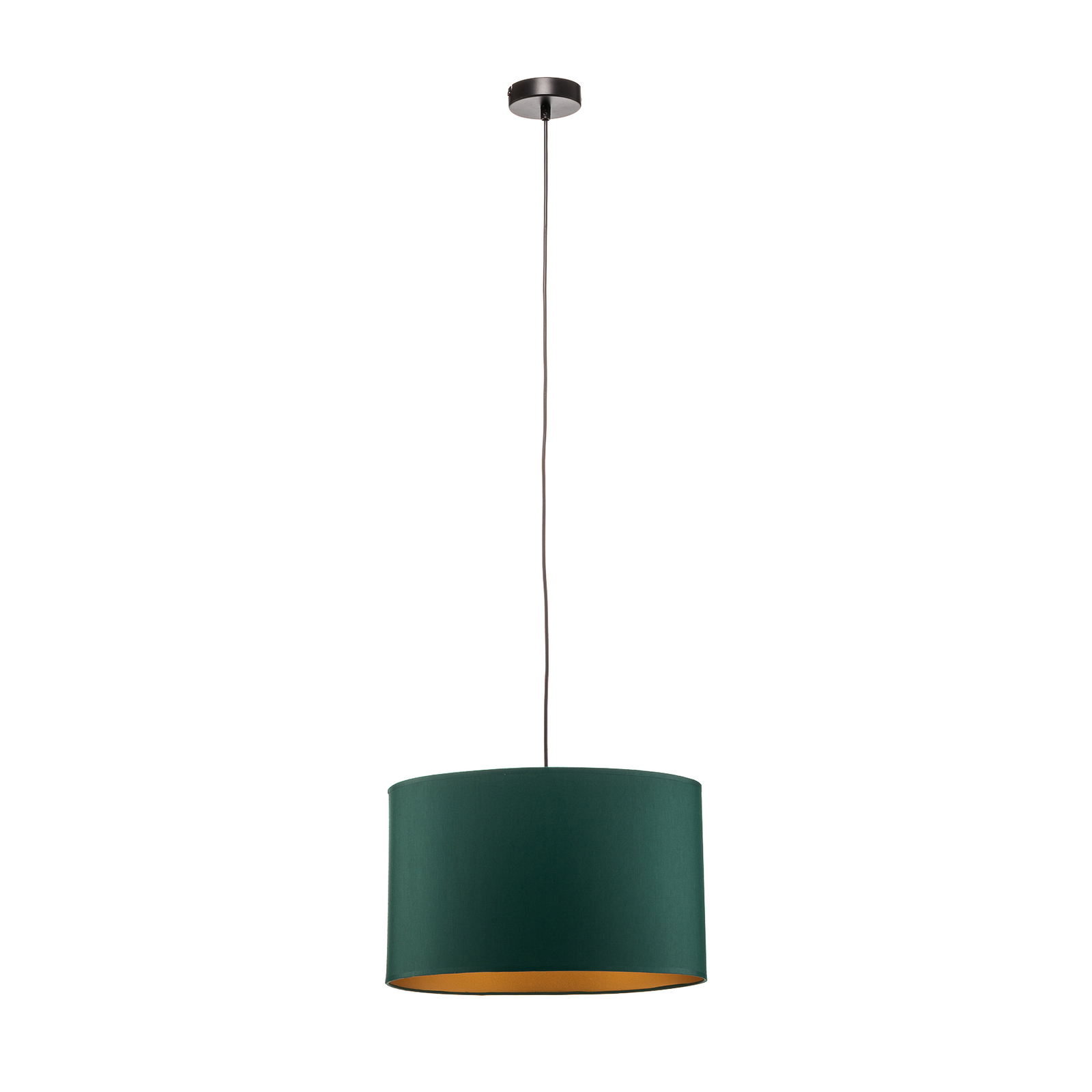 Lampa żyrandol Soho cylindryczna 1-punktowa Ø 40cm zielona/złota