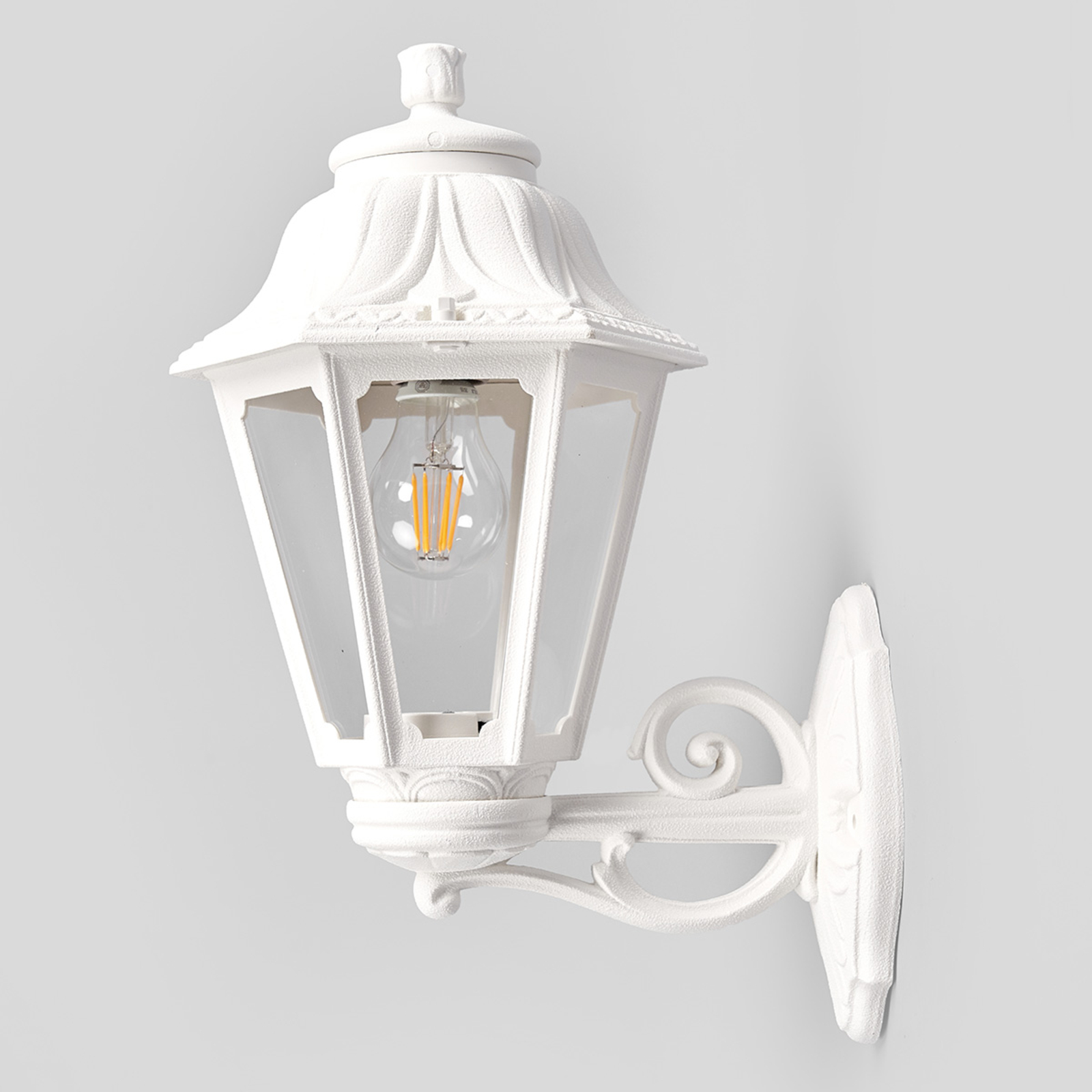 LED vanjska zidna lampa Bisso Anna E27 bijela