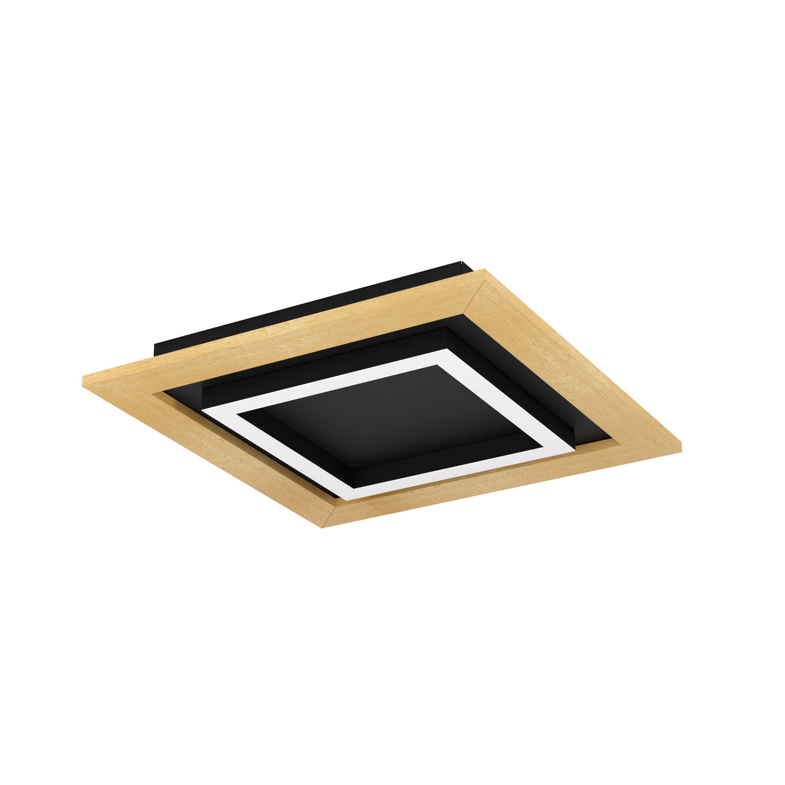 Plafón LED Tirrenara, control remoto, 37x37cm