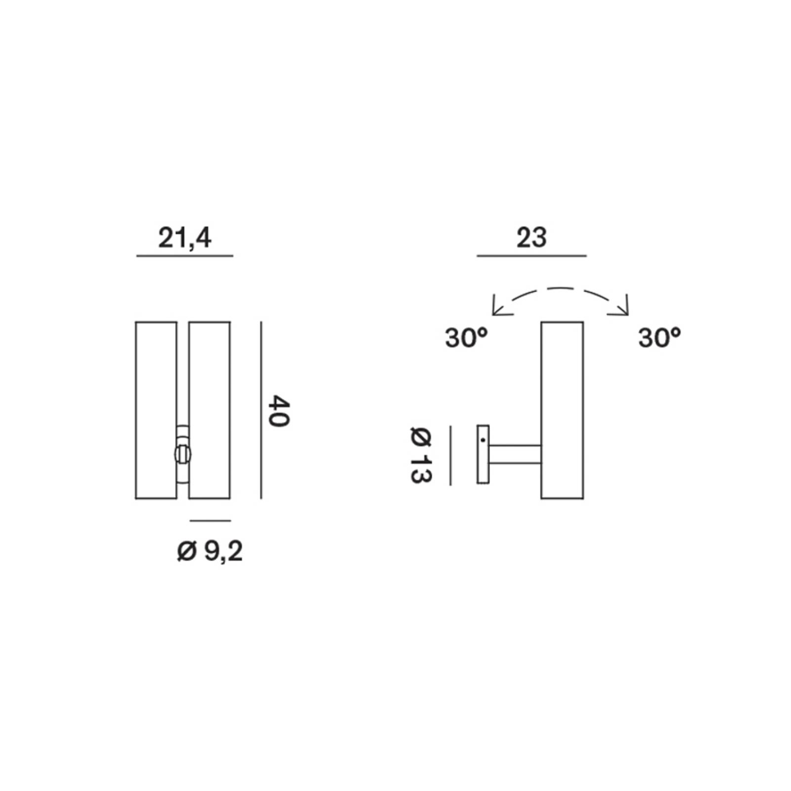 Rotaliana Tobu W1 Wandlampe, 3000K, 90°, weiß günstig online kaufen