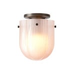 GUBI Deckenleuchte Seine, Messing antik, Glasschirm