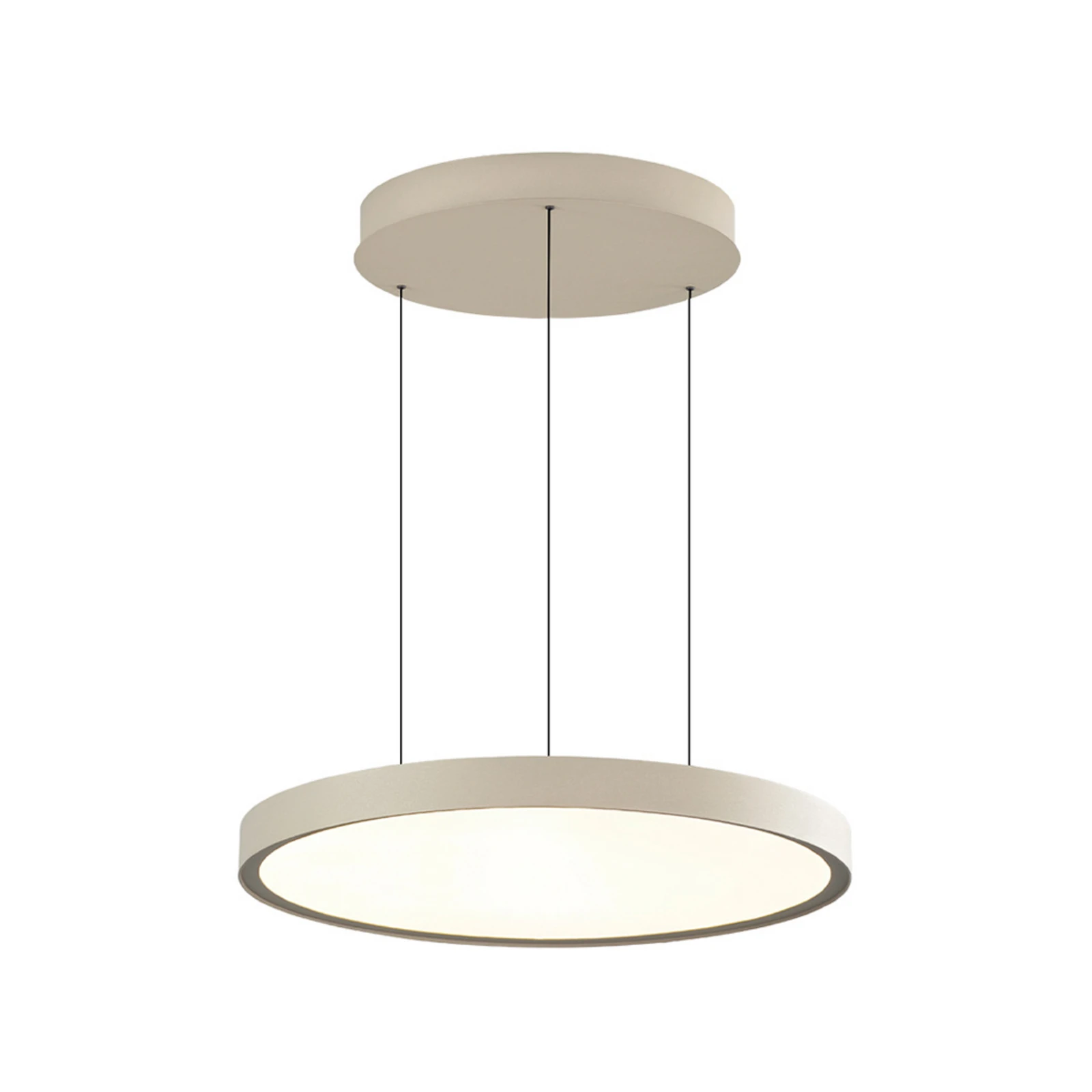 Suspension LED Denver, Ø 49 cm, couleur beige, métal