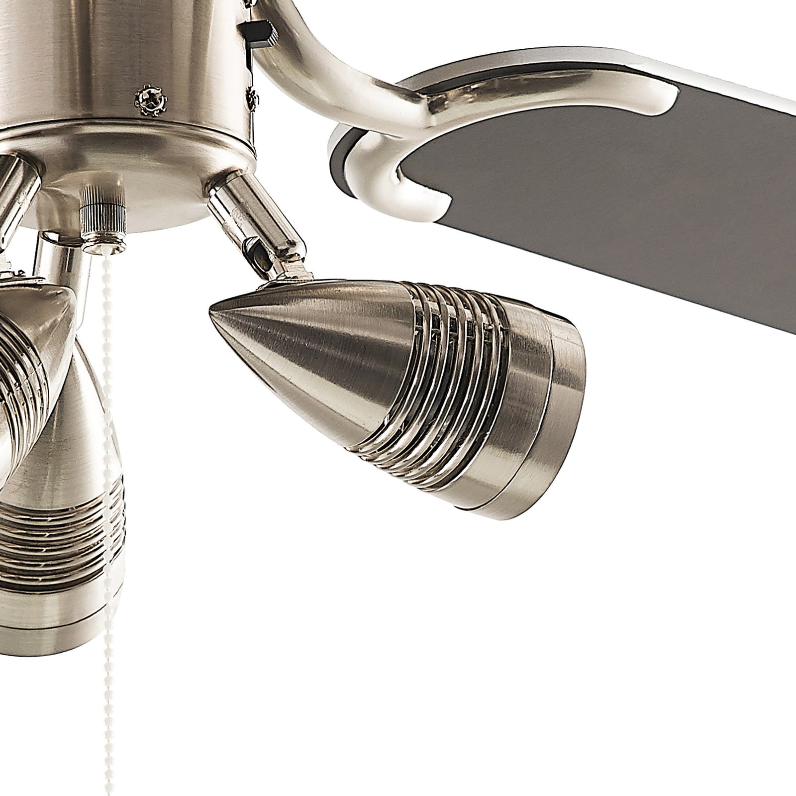 Ventilateur de plafond Anariki avec éclairage, silencieux, argenté - Lindby