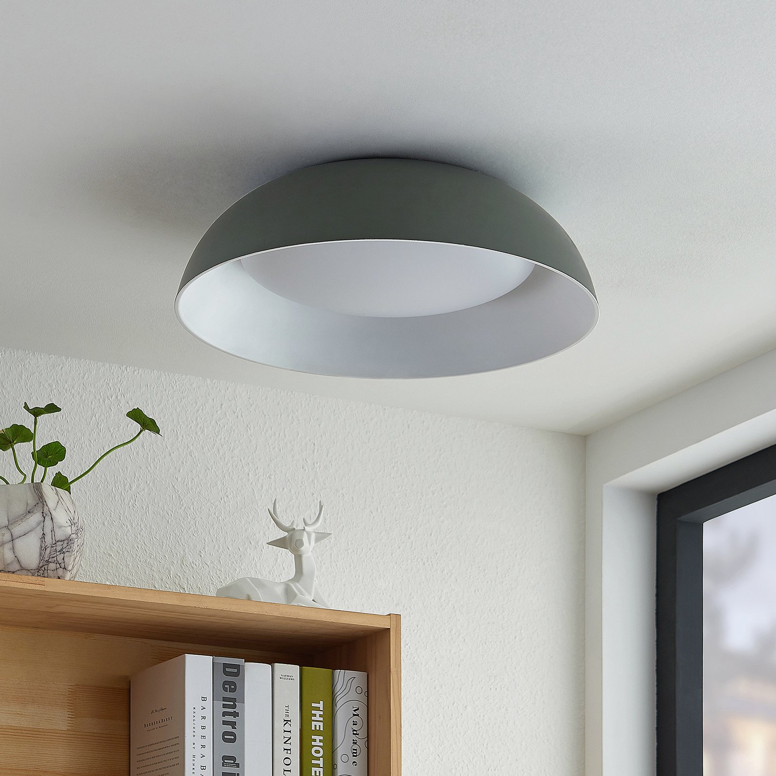 Lindby Juliven LED ceiling light, grey