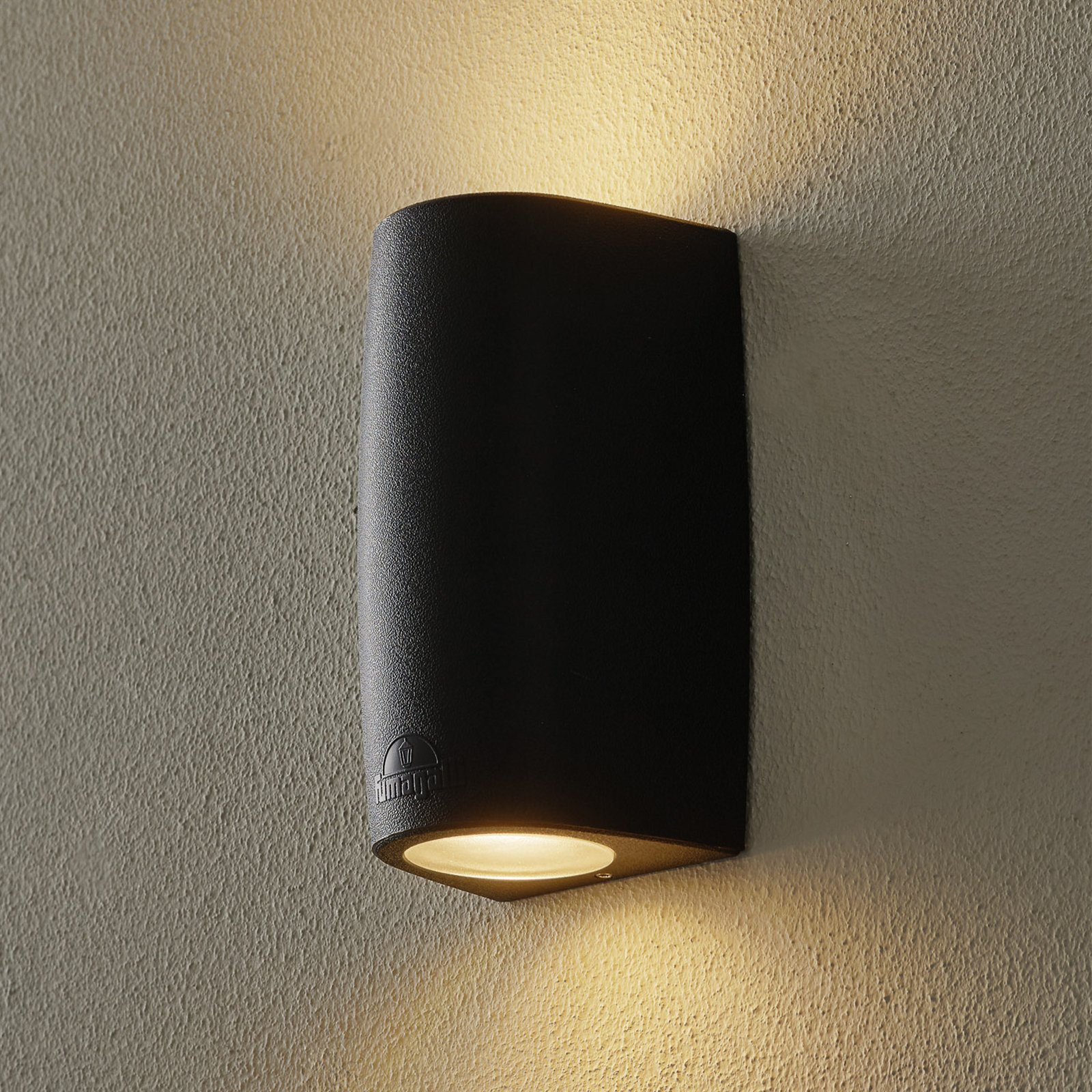 Outdoor wall light Marta 90 black/frosted GU10 CCT up/down