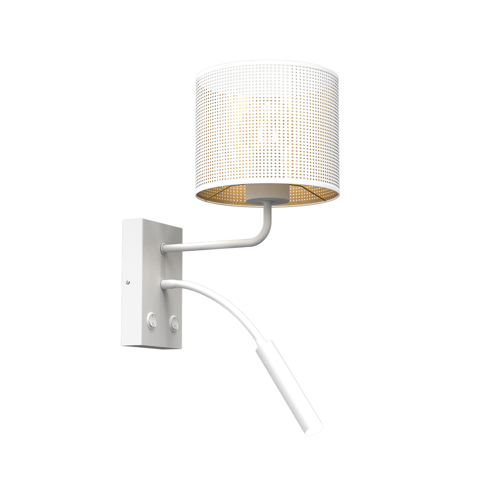 Jovin wall light one-bulb with a spot white/gold
