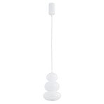 Oman pendant light, glossy white, glass, Ø 14 cm