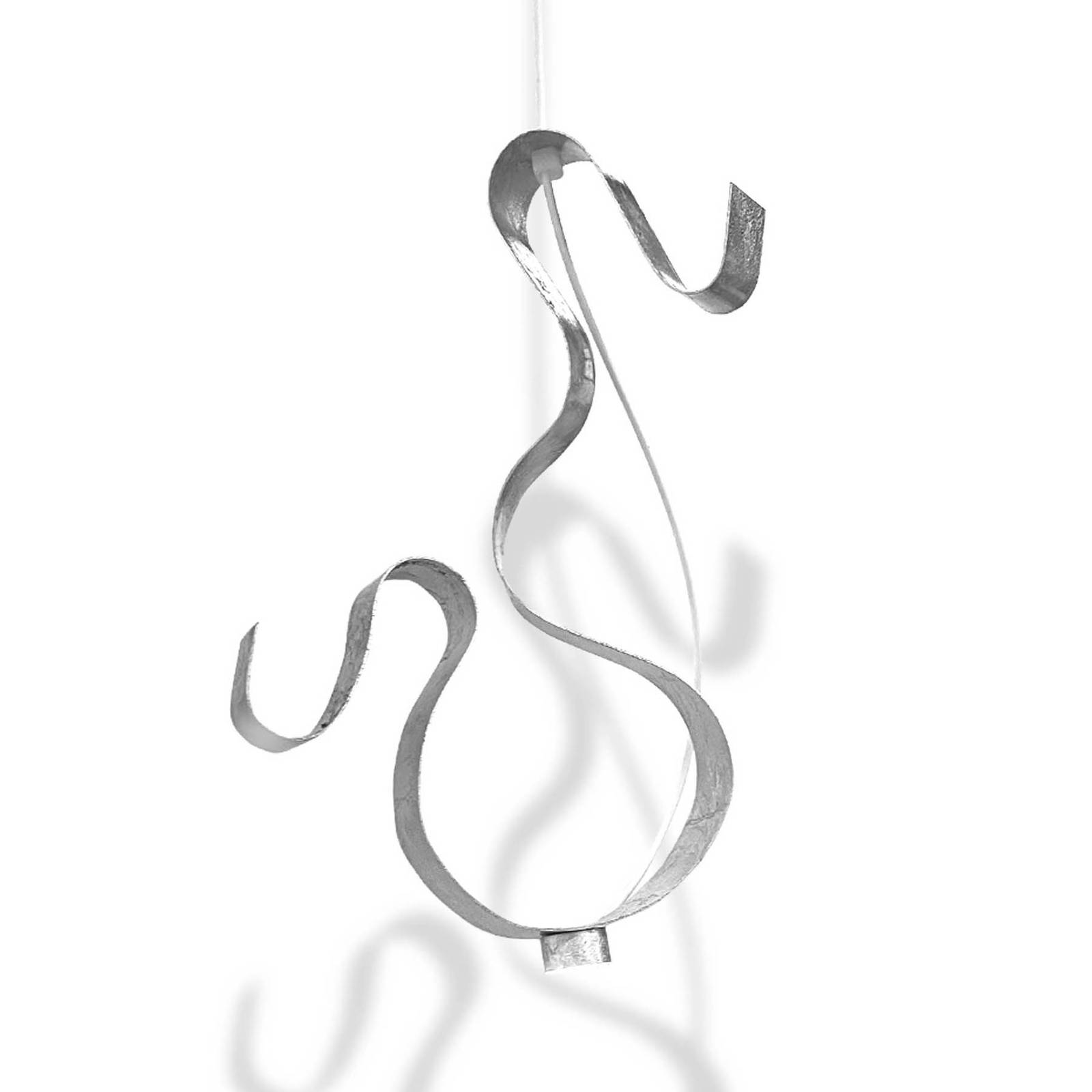 Image of Knikerboker Curve suspension LED x1 feuille argent 