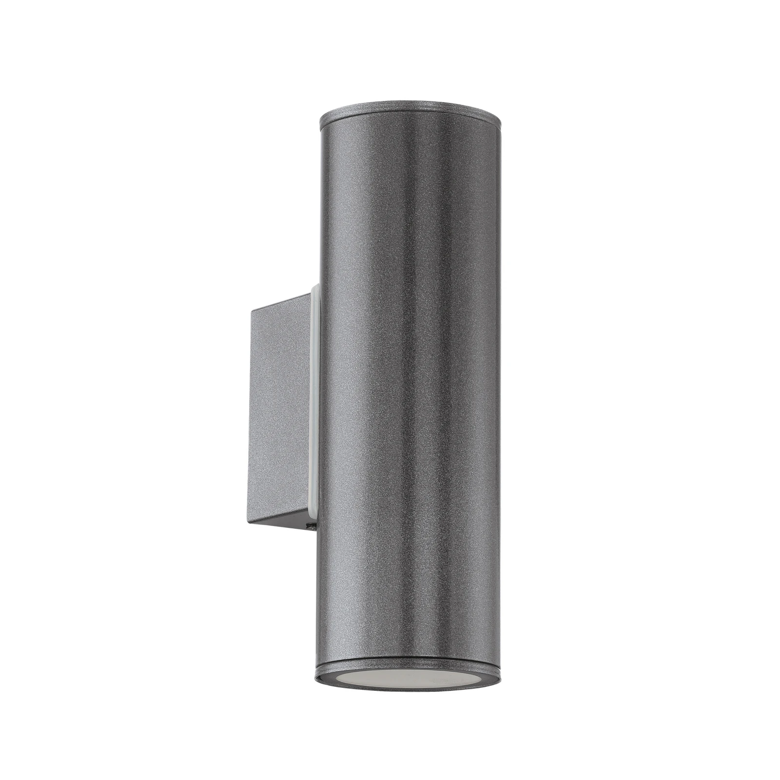 Applique murale Riga, anthracite, hauteur 20 cm, métal, à 2 lampes