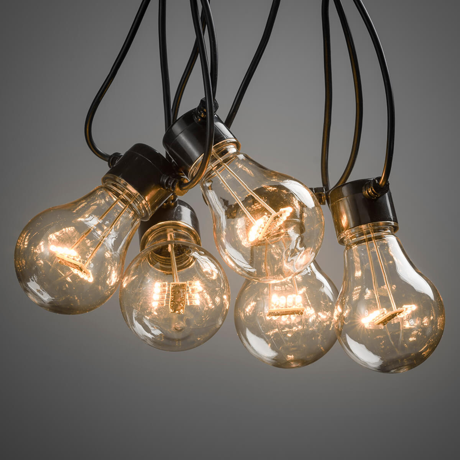 Guirlande Biergarten 20 ampoules transparent ambre