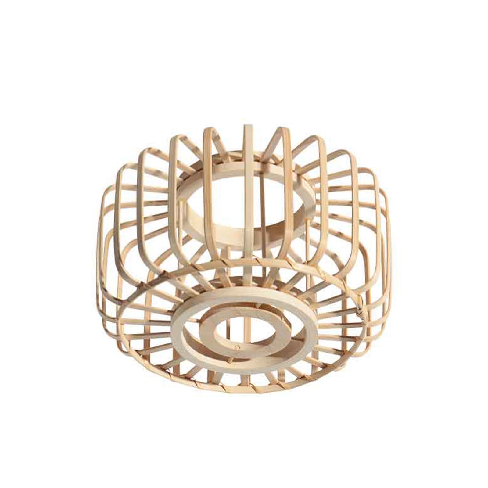 Suspension Sparkled Light, noir/bambou naturel, Ø 20 cm