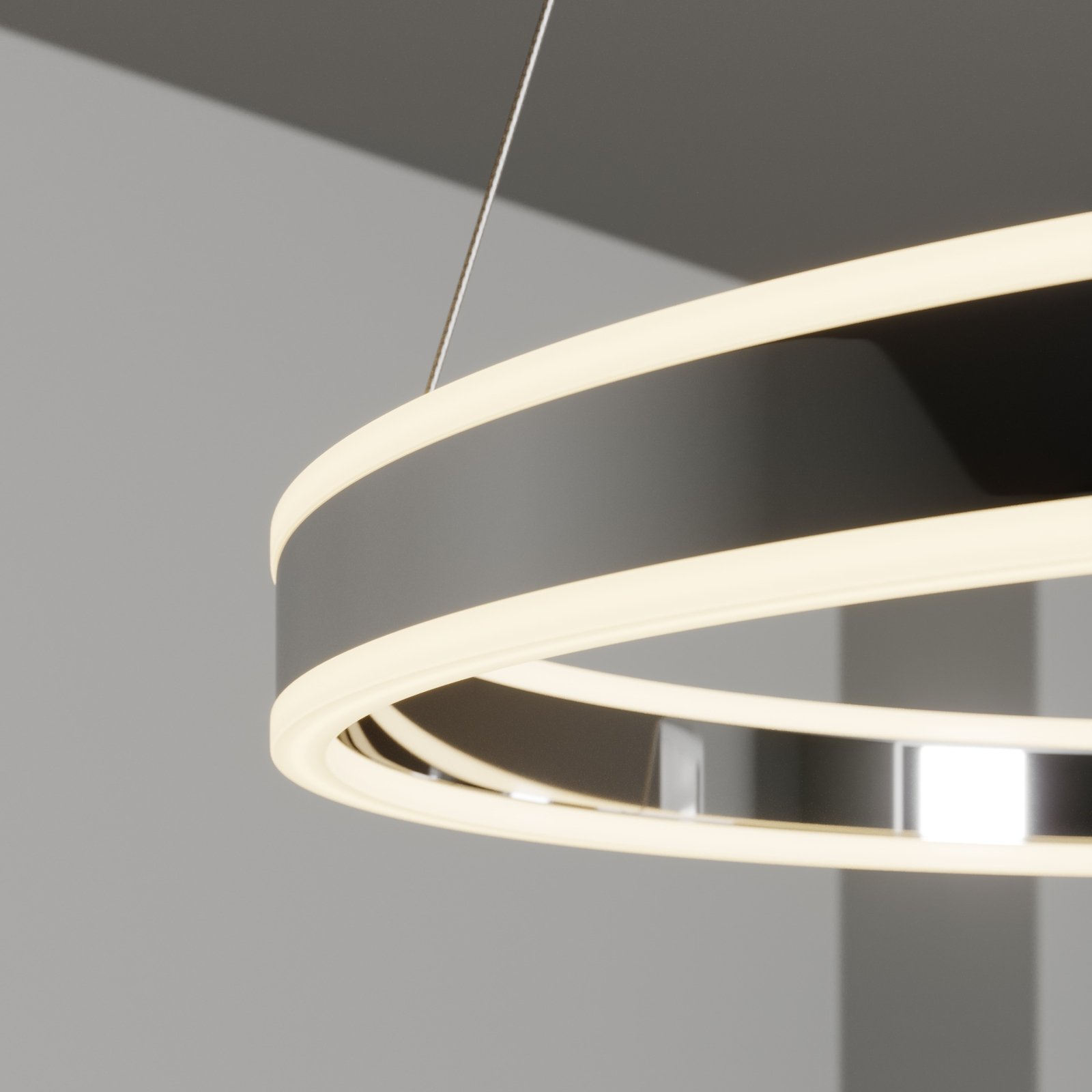 Lyani Pendant Ø60 Chrome/White - Lucande