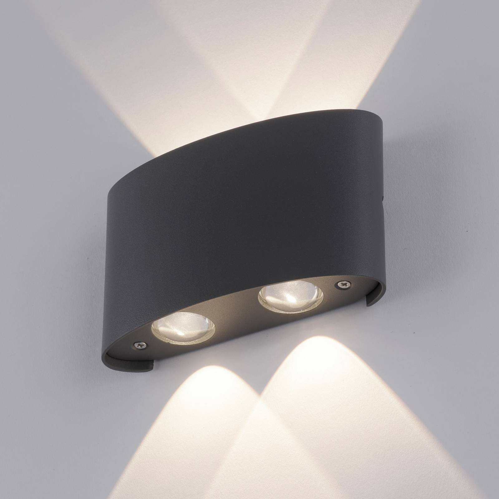 Paul Neuhaus LED-utomhusvägglampa Carlo IP54 4 lampor