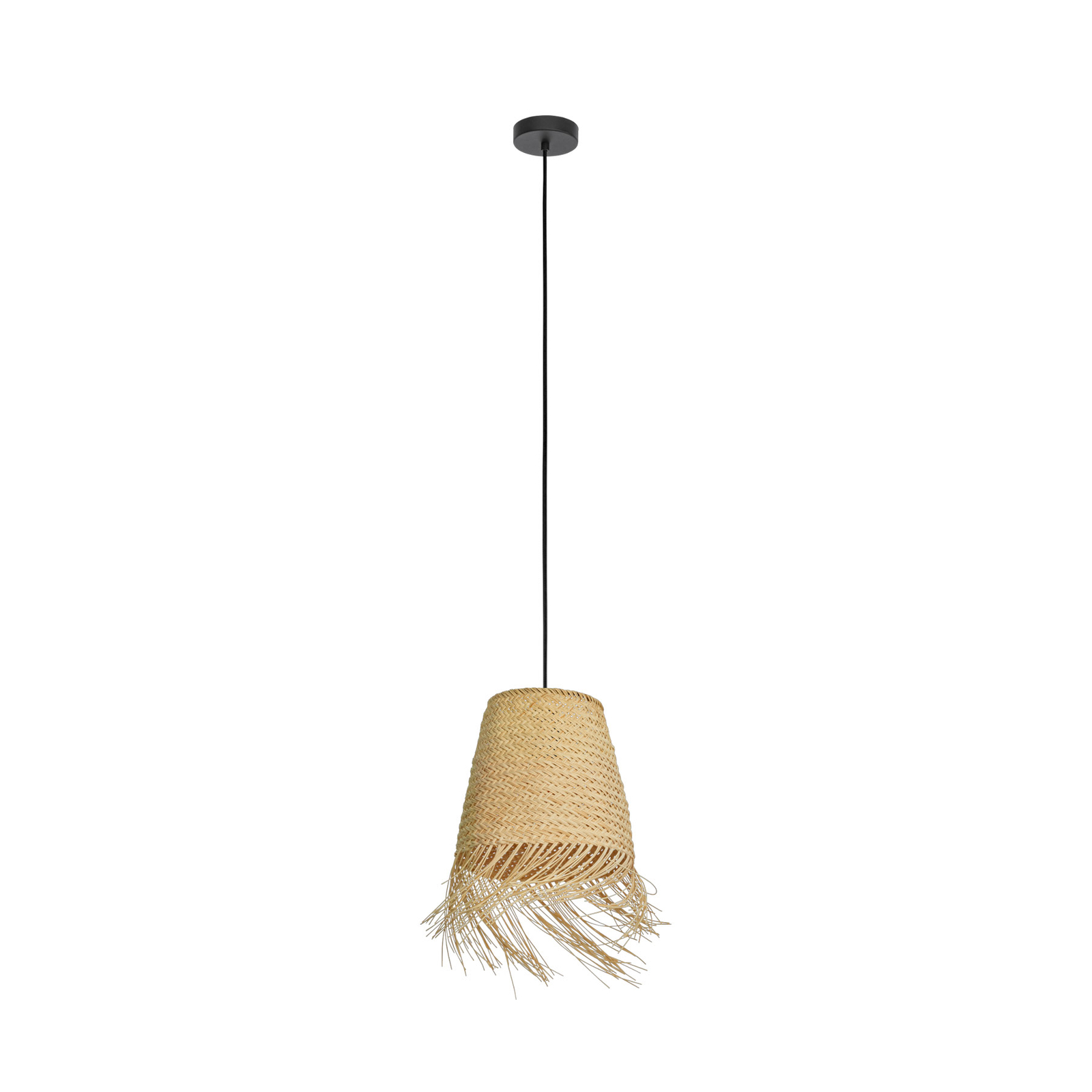 Hengelampe Aycliffe med rottingskjerm, Ø 30 cm