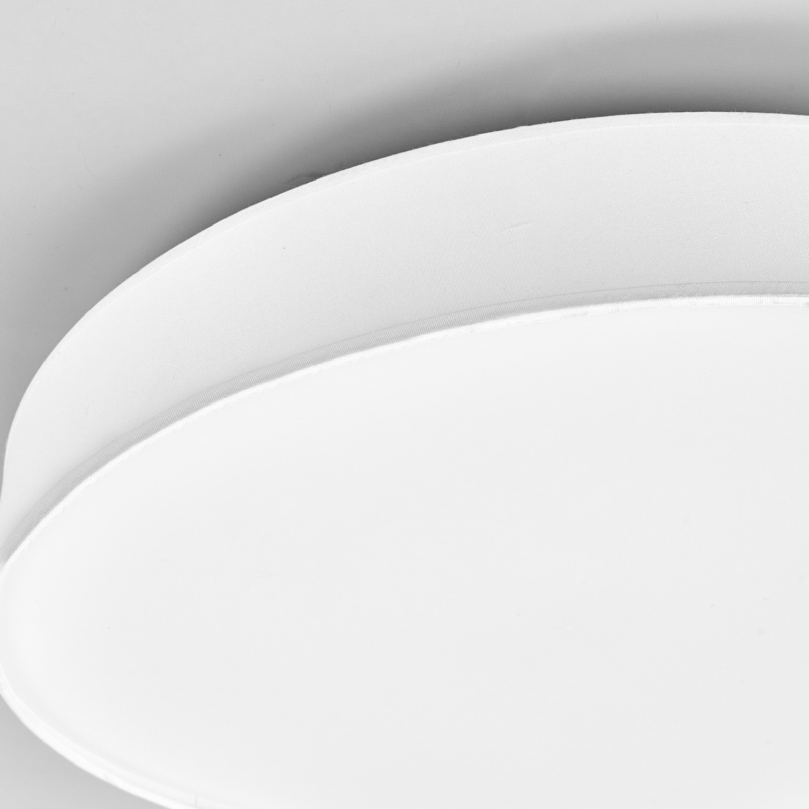 Plafoniera LED Saira, 50 cm, tessuto bianco
