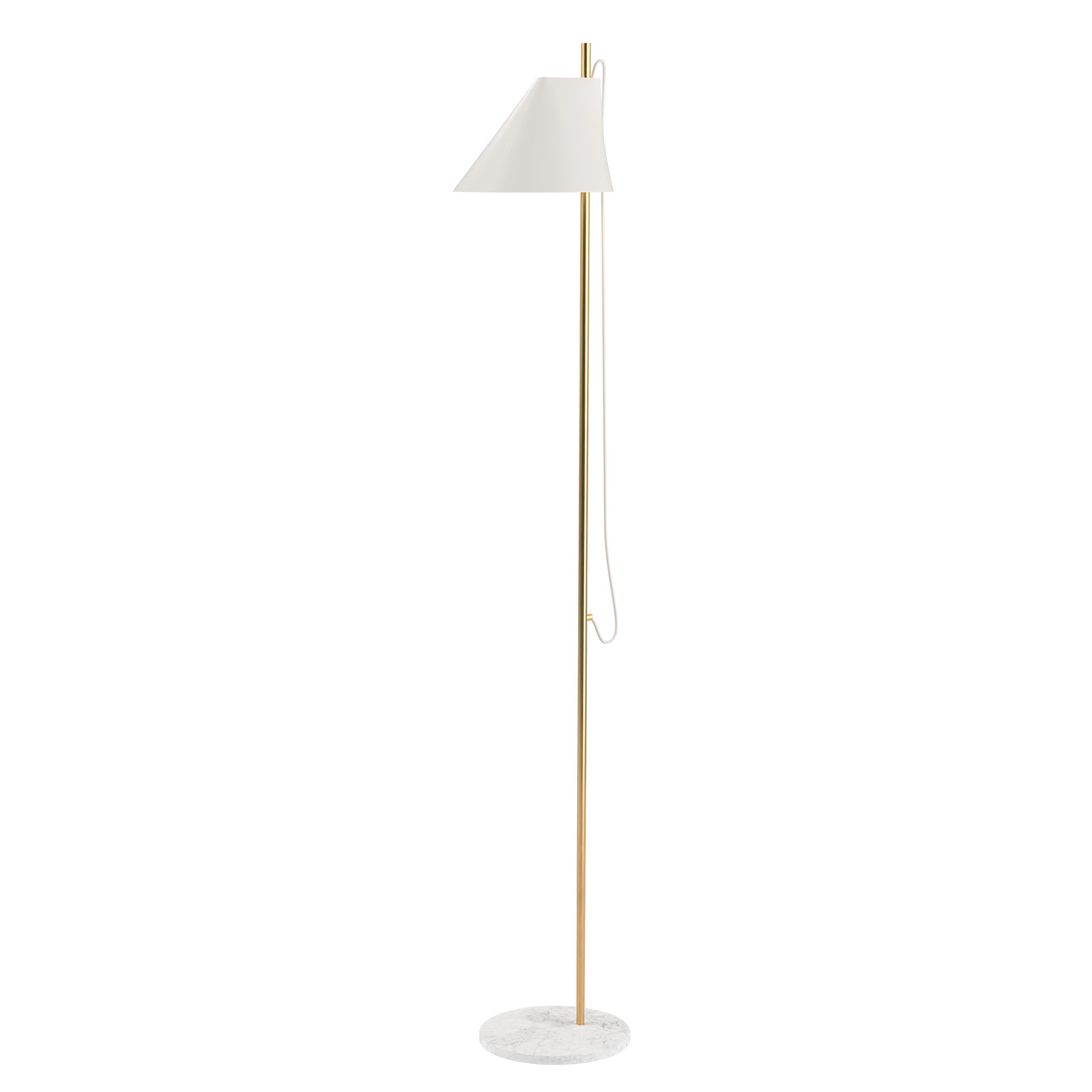 Louis Poulsen Marmor-Stehlampe Yuh Brass