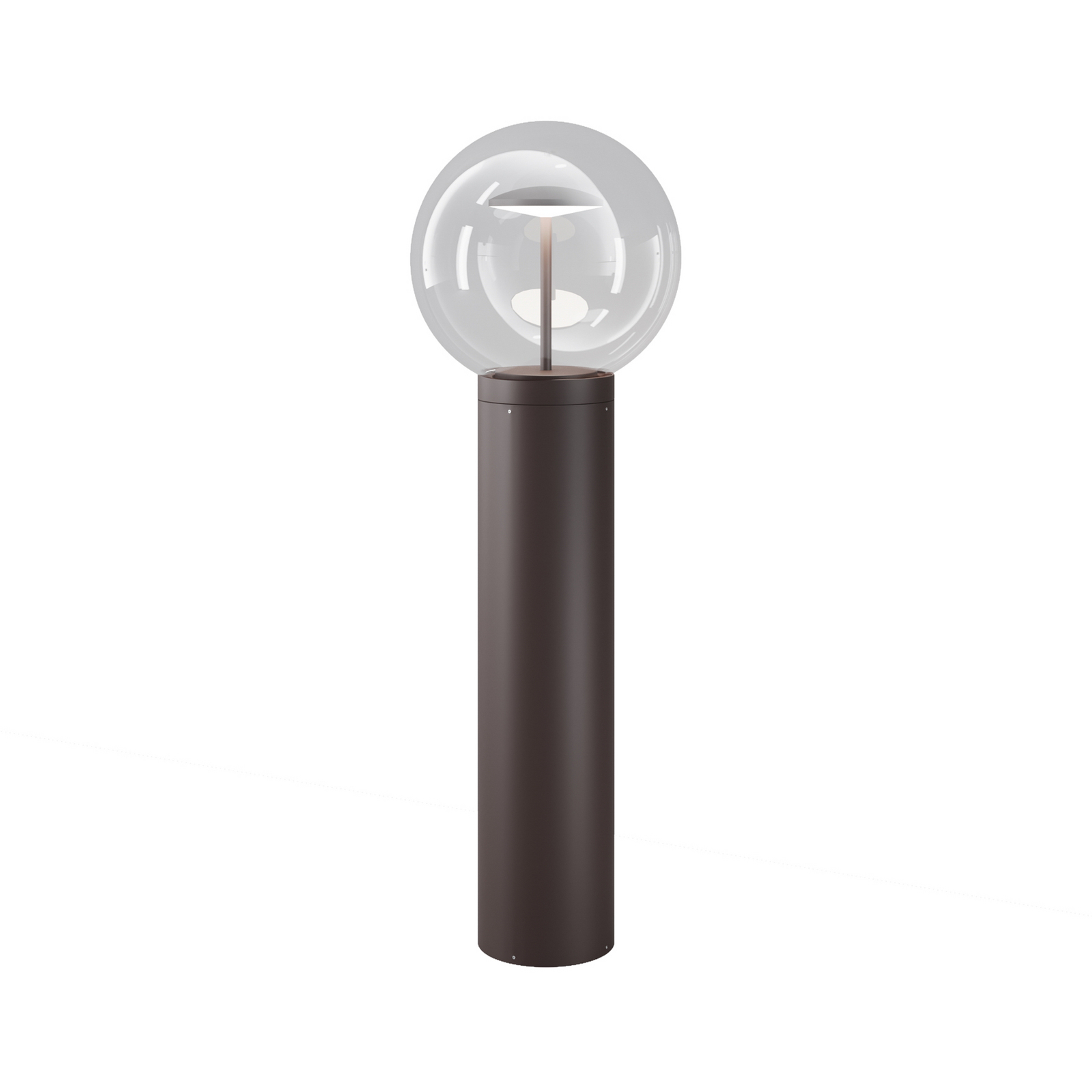 LED tuinpadverlichting Velora, bruin, hoogte 60 cm, metaal/glas, IP65