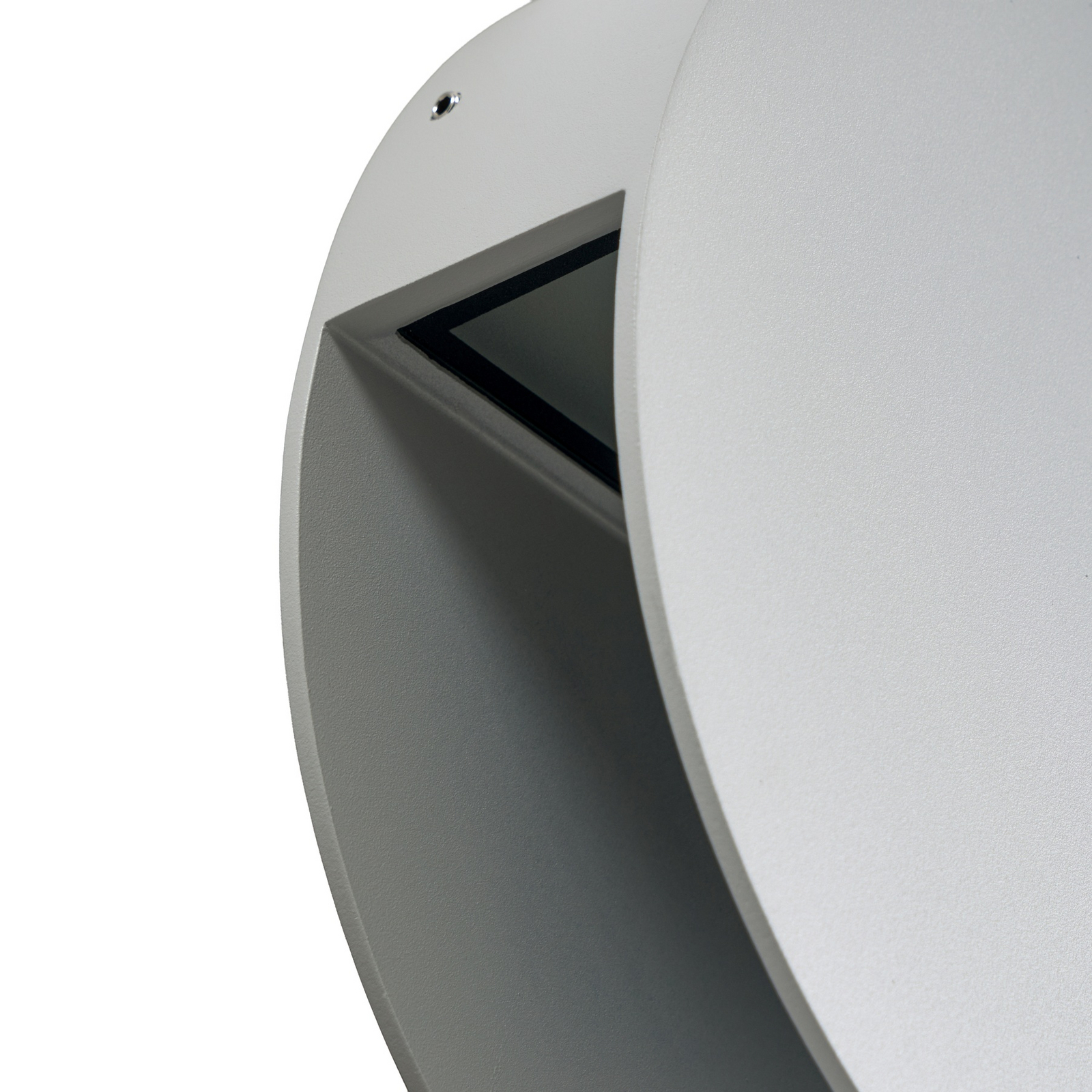 Venkovní nástěnné svítidlo Lucande Advero, světle šedá, s číslem domu, CCT