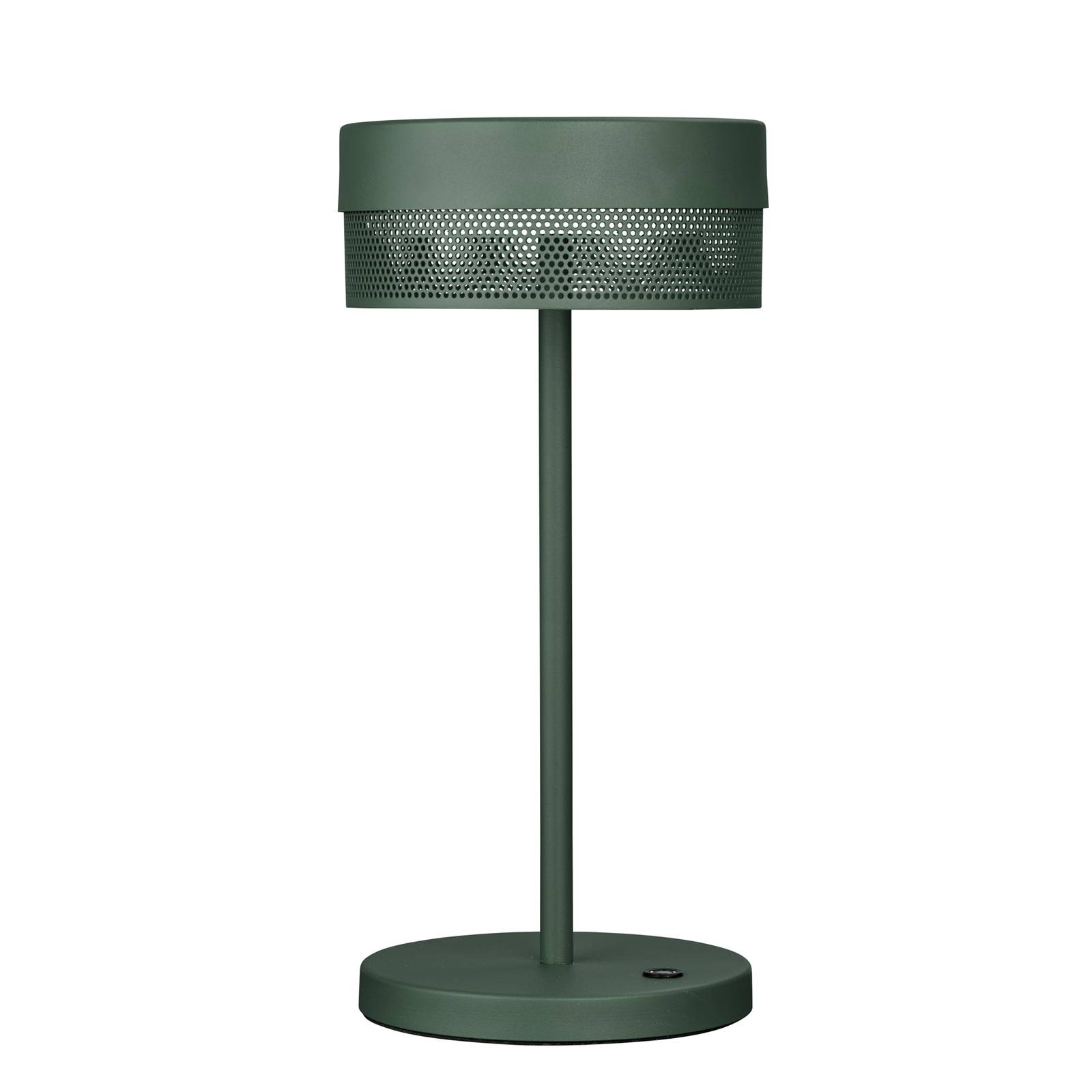 HELL LED-bordslampa Mesh batteri höjd 30 cm grangrön