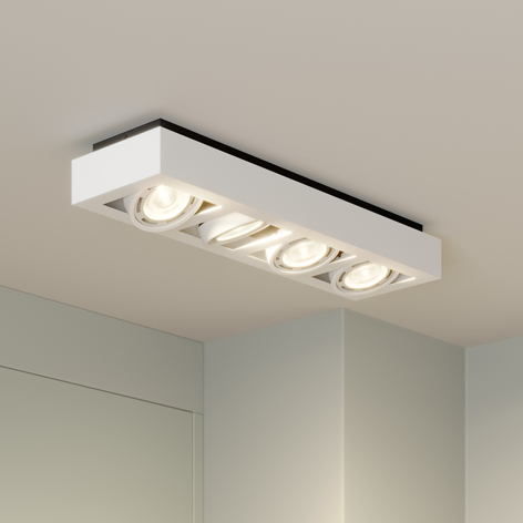 Spot sufitowy LED Ronka, 4-pkt., długi, biały