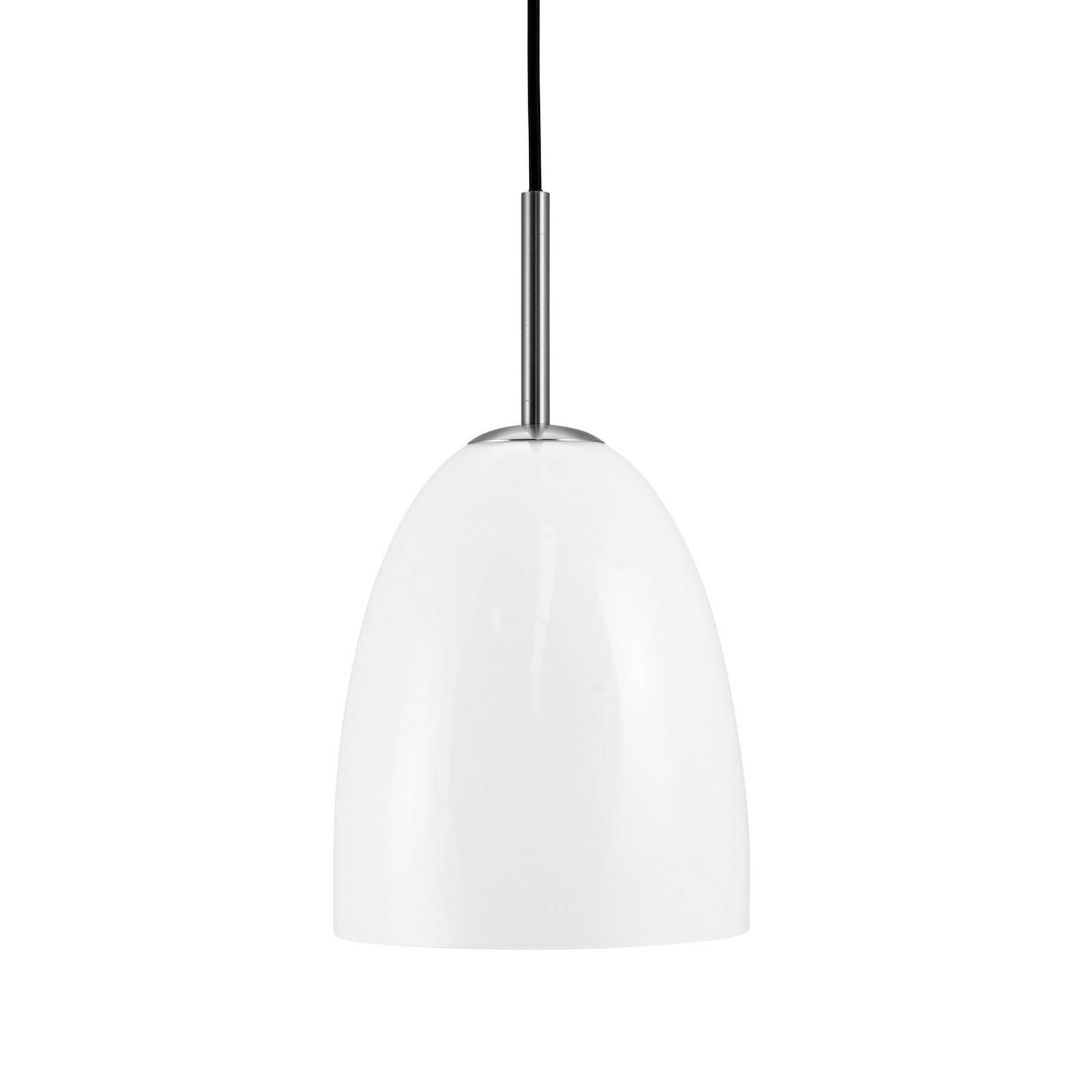 Dyberg Larsen lampada a sospensione Jazz, Ø 18 cm, opale/acciaio, vetro