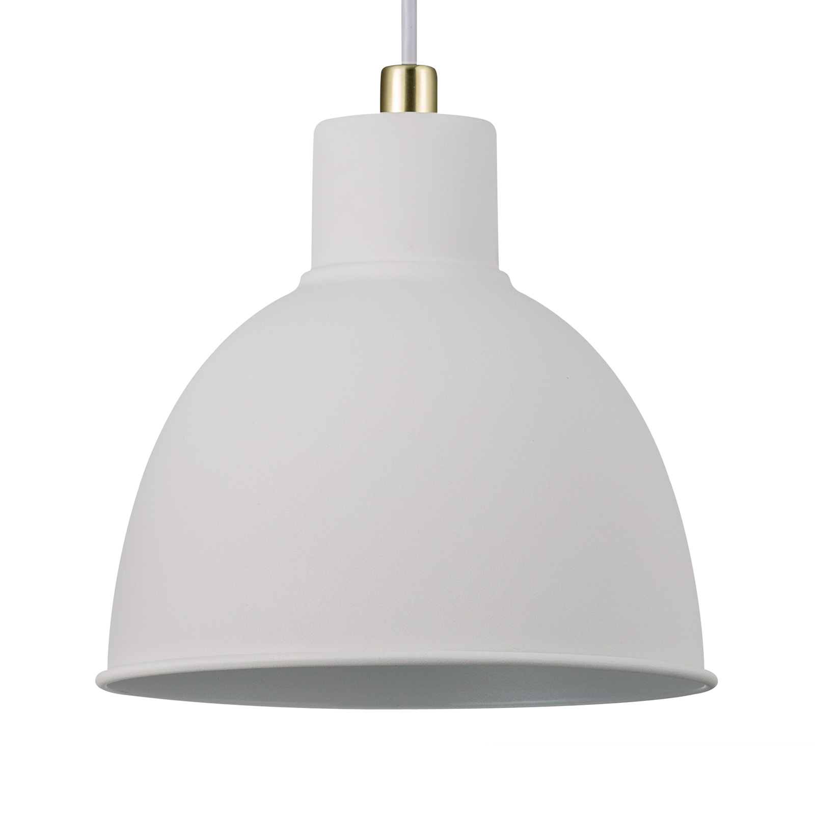 Nordlux Pop Rough pendant lamp made of metal, white, for Living / Dining Room, metal, E27, 60 W, energy efficiency: A++, H: 23 cm
