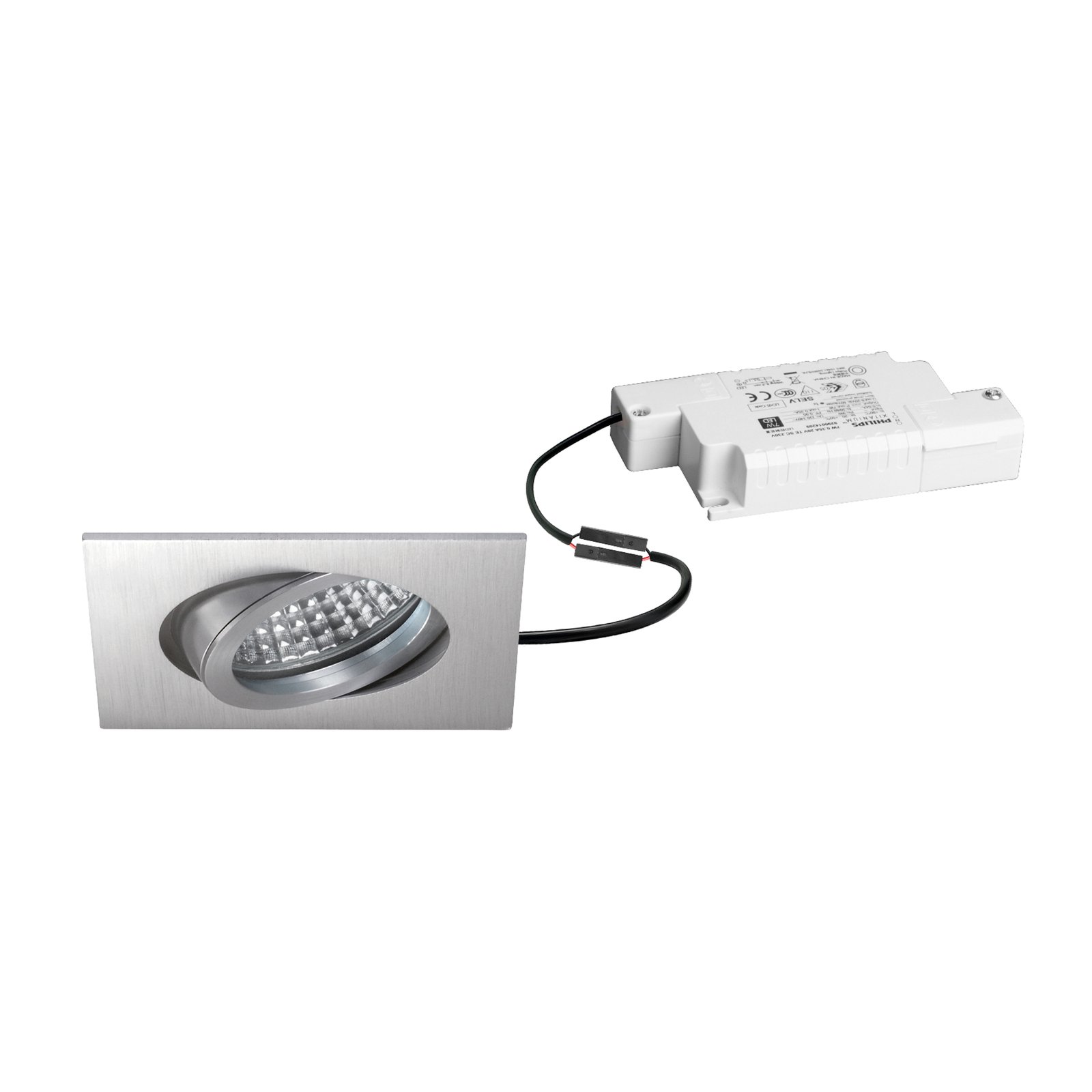 BRUMBERG LED recessed spotlight Tirrel-S, RC-dimmable, aluminium matt