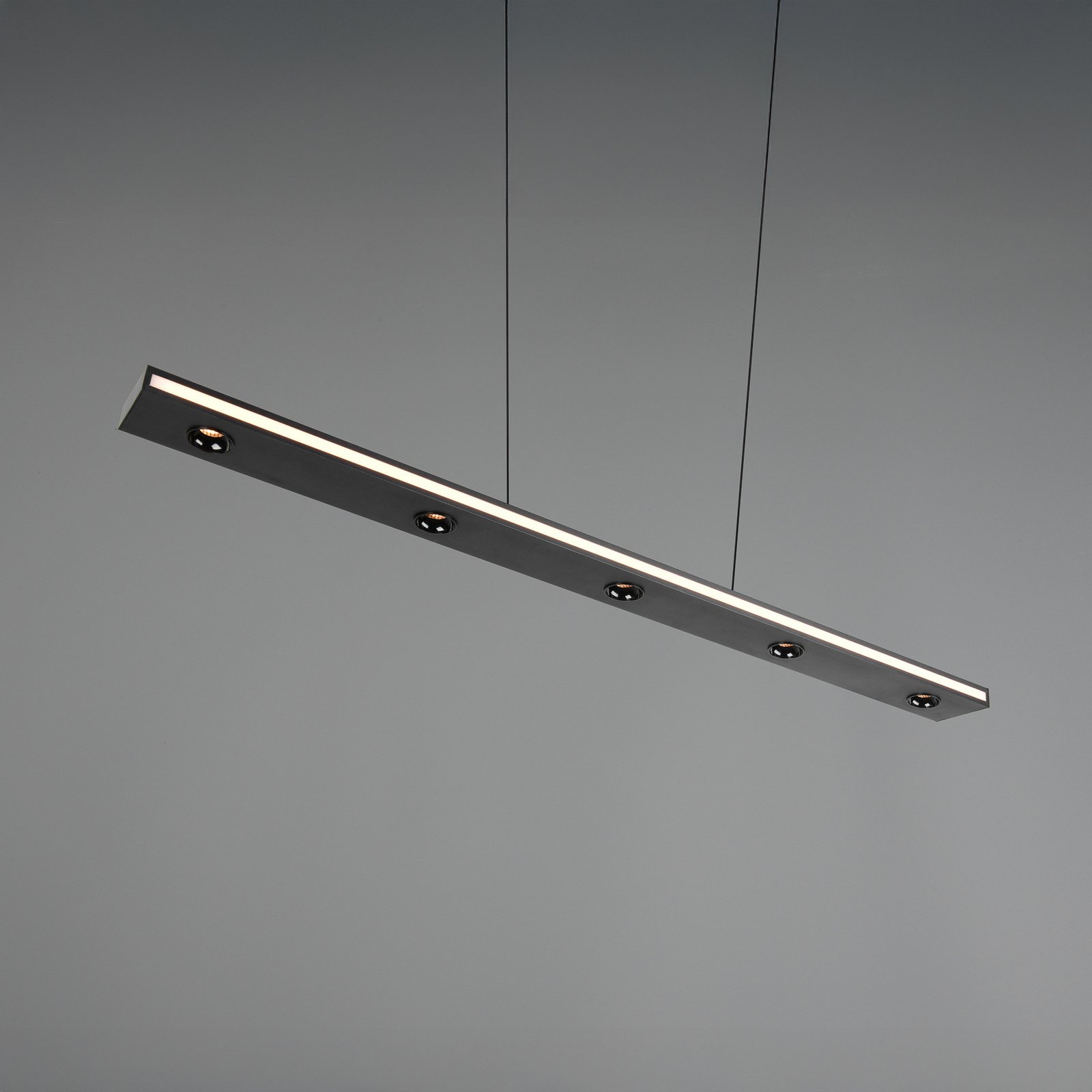 LED-Hängelampe Graham, schwarz, Metall, up/down, CCT, Dimmer
