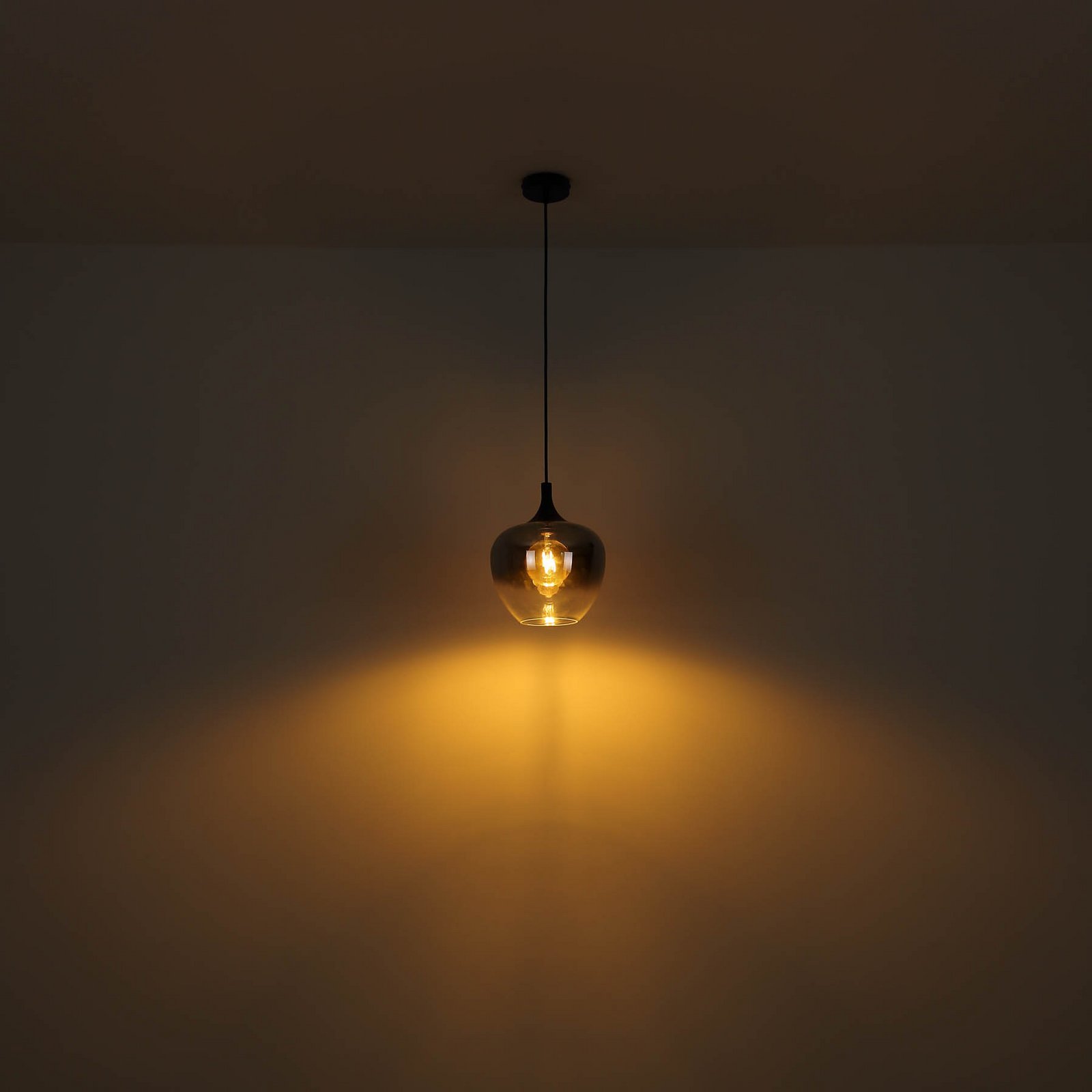 Lampa wisząca Maxy, Ø 29 cm, dymny szary, szkło