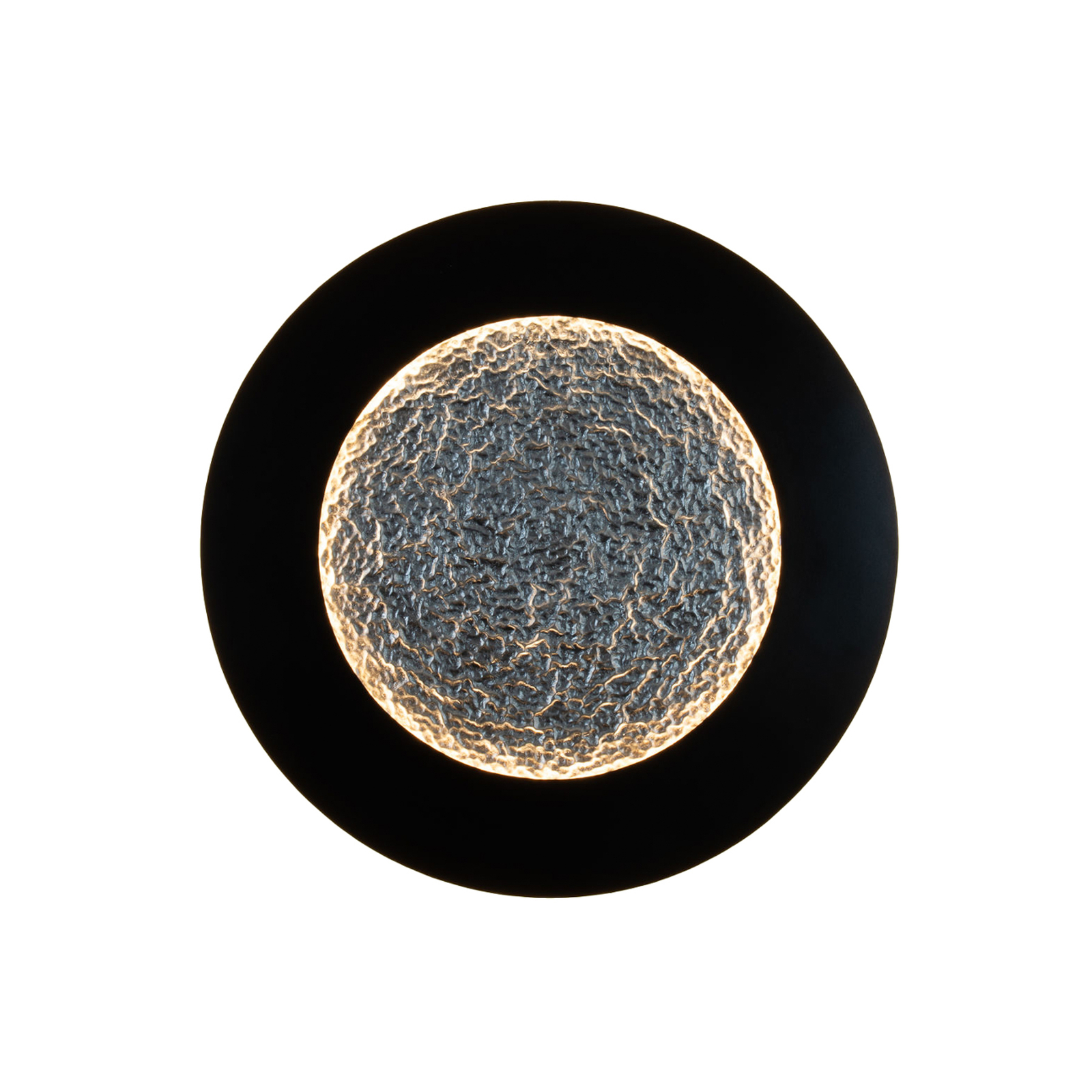 Applique a LED Luna Pietra, marrone-nero-argento, Ø 80 cm