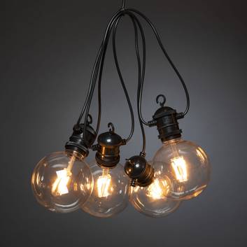 24V-systeem biertuinketting Globe Basis, 10-lamps
