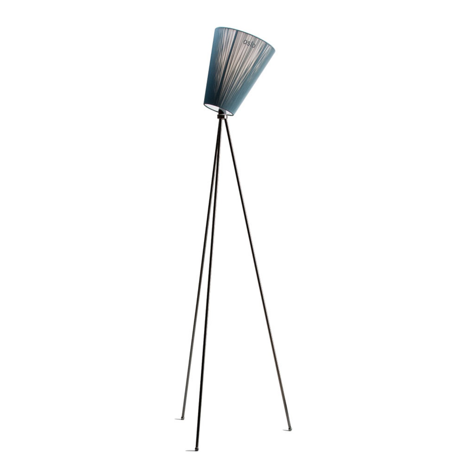 Oslo Wood Floor Lamp Black/Green - Northern