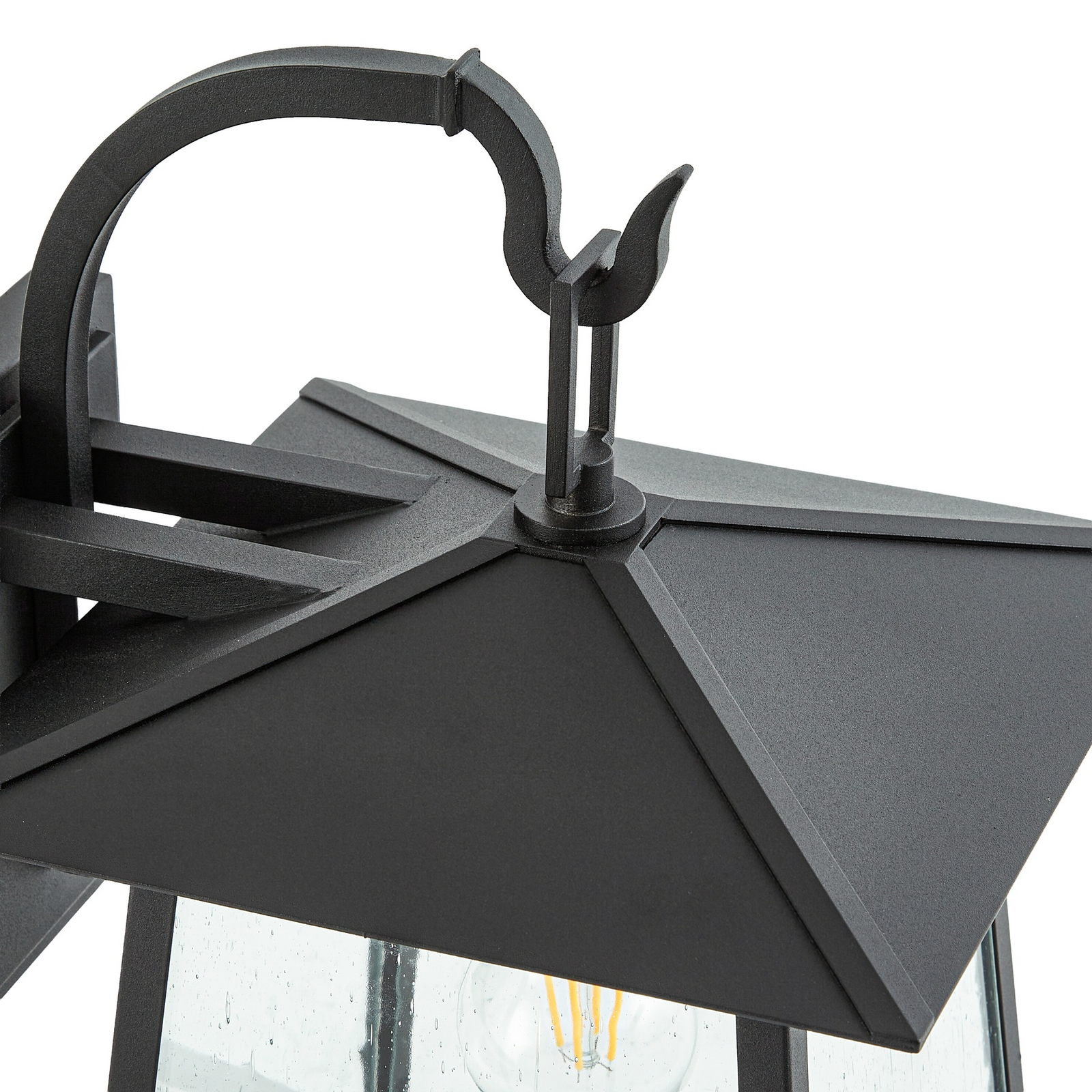 Lucande ulkoseinävalaisin Xavon, musta, lyhty, E27, IP44 Lucande ulkoseinävalaisin Xavon, musta, lyhty, E27, IP44