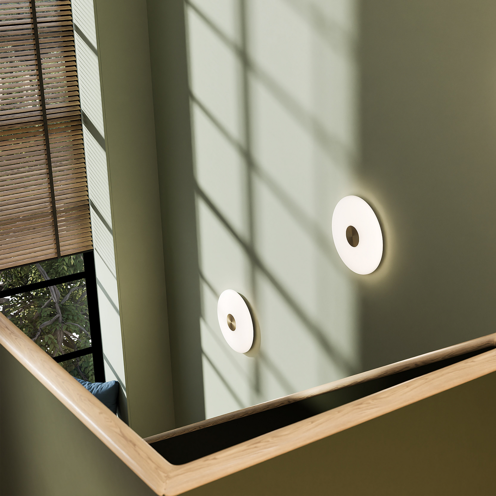 Candeeiro de parede LED Northern Glint, Ø 25 cm, vidro, branco opalino